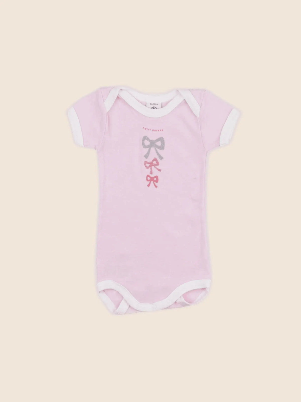 Petit Bateau - body rose - 3 mois