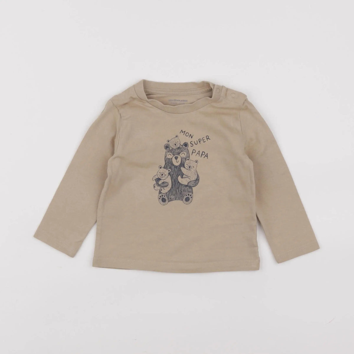 Vertbaudet - tee-shirt marron - 9 mois