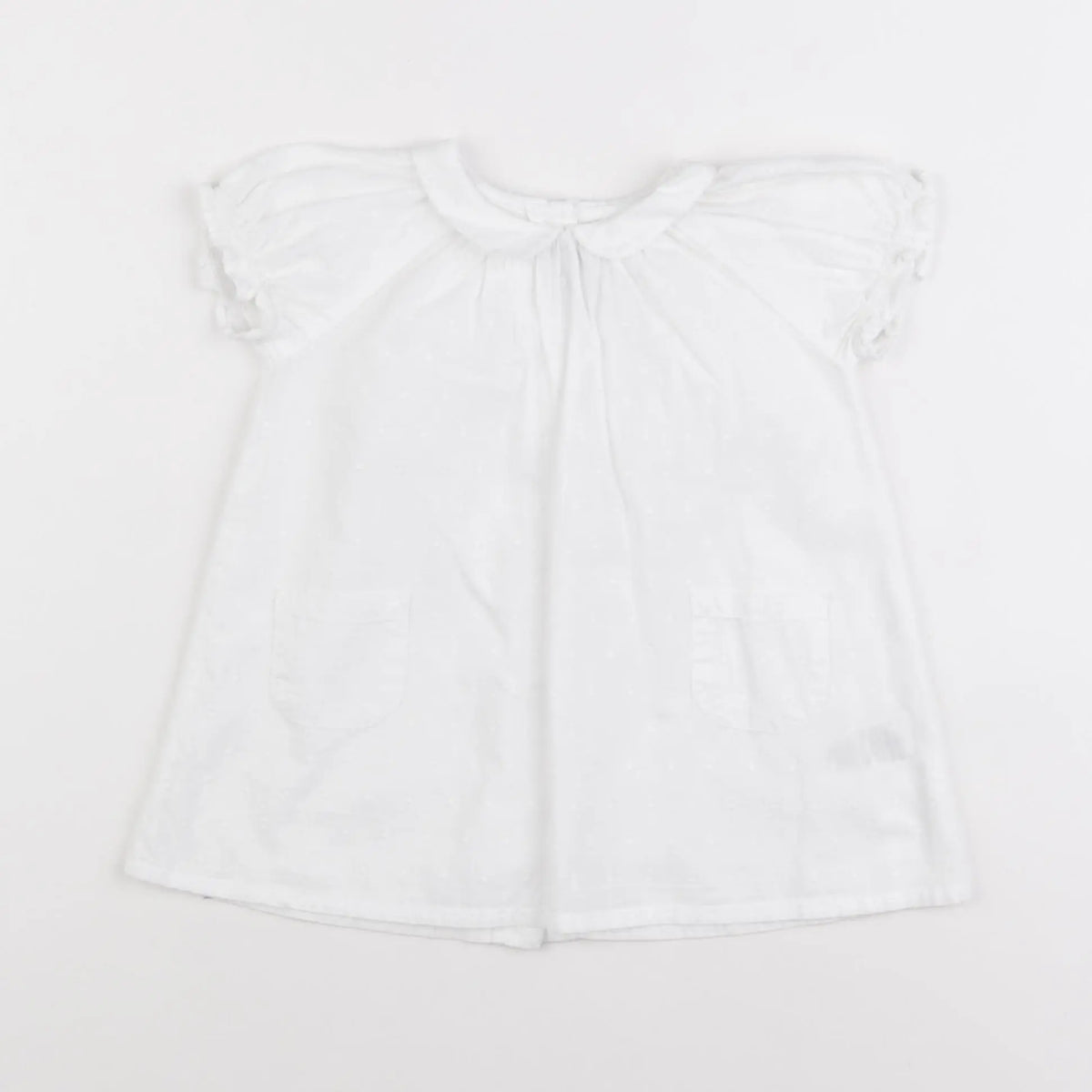 Petit Bateau - robe blanc - 6 mois
