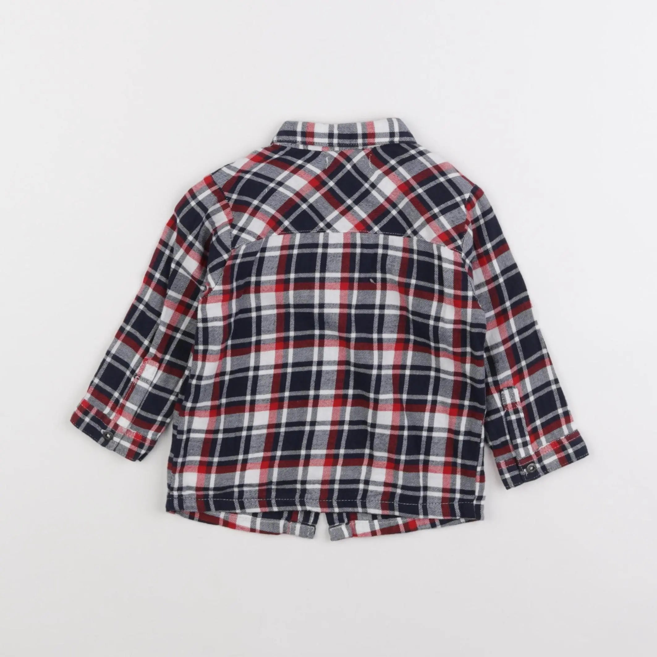 Vertbaudet - chemise bleu - 12 mois