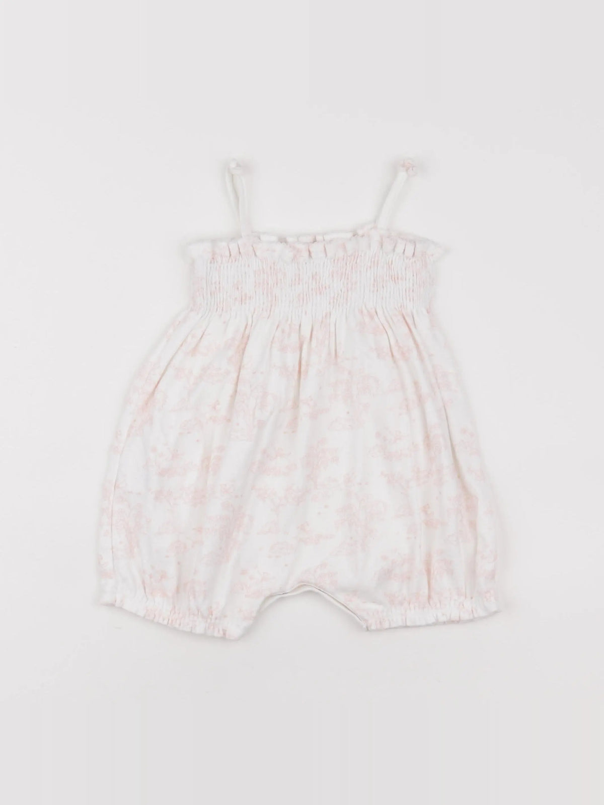 Petit Bateau - combinaison blanc, rose - 12 mois