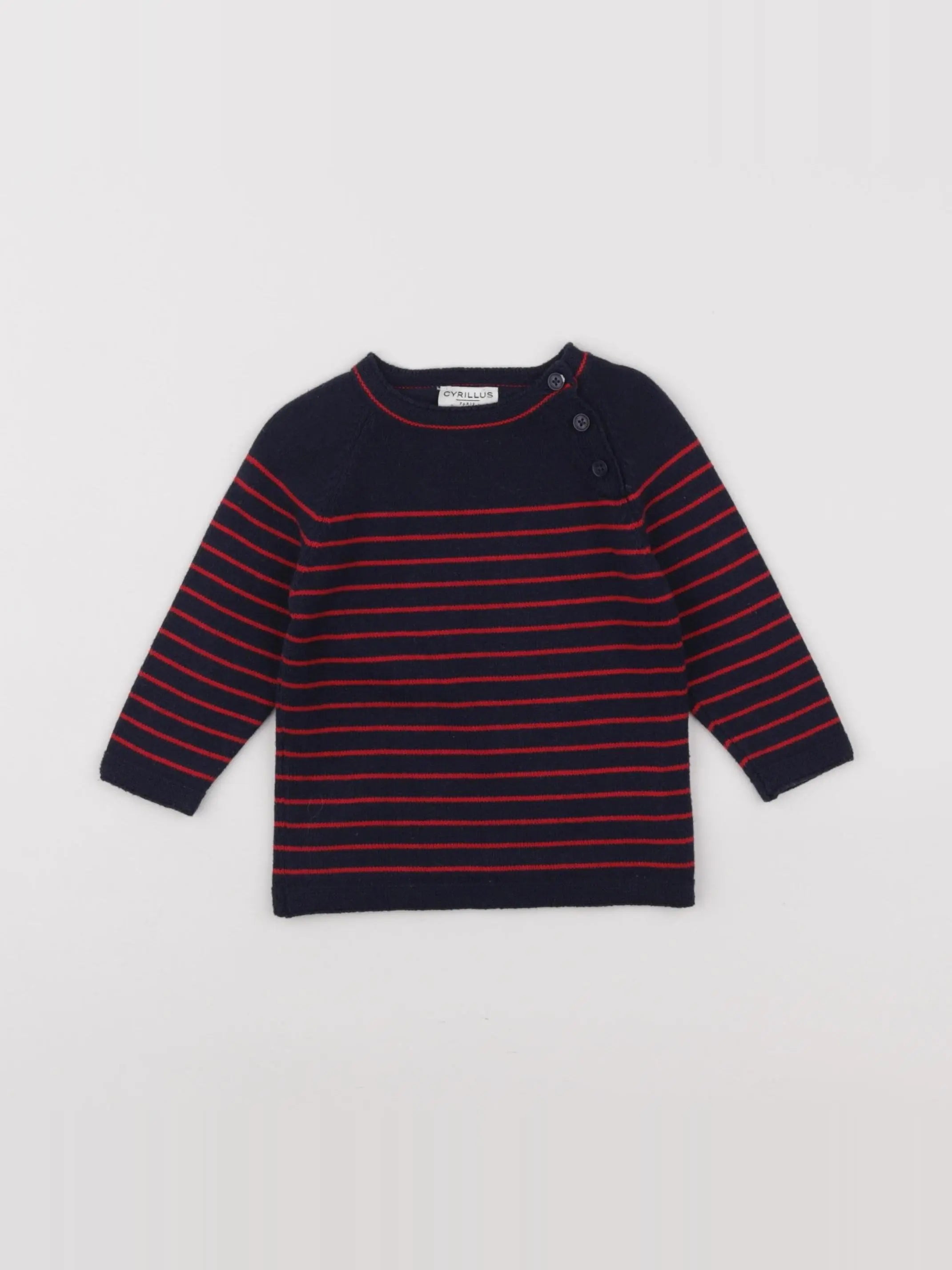 Cyrillus - robe bleu, rouge - 6 mois