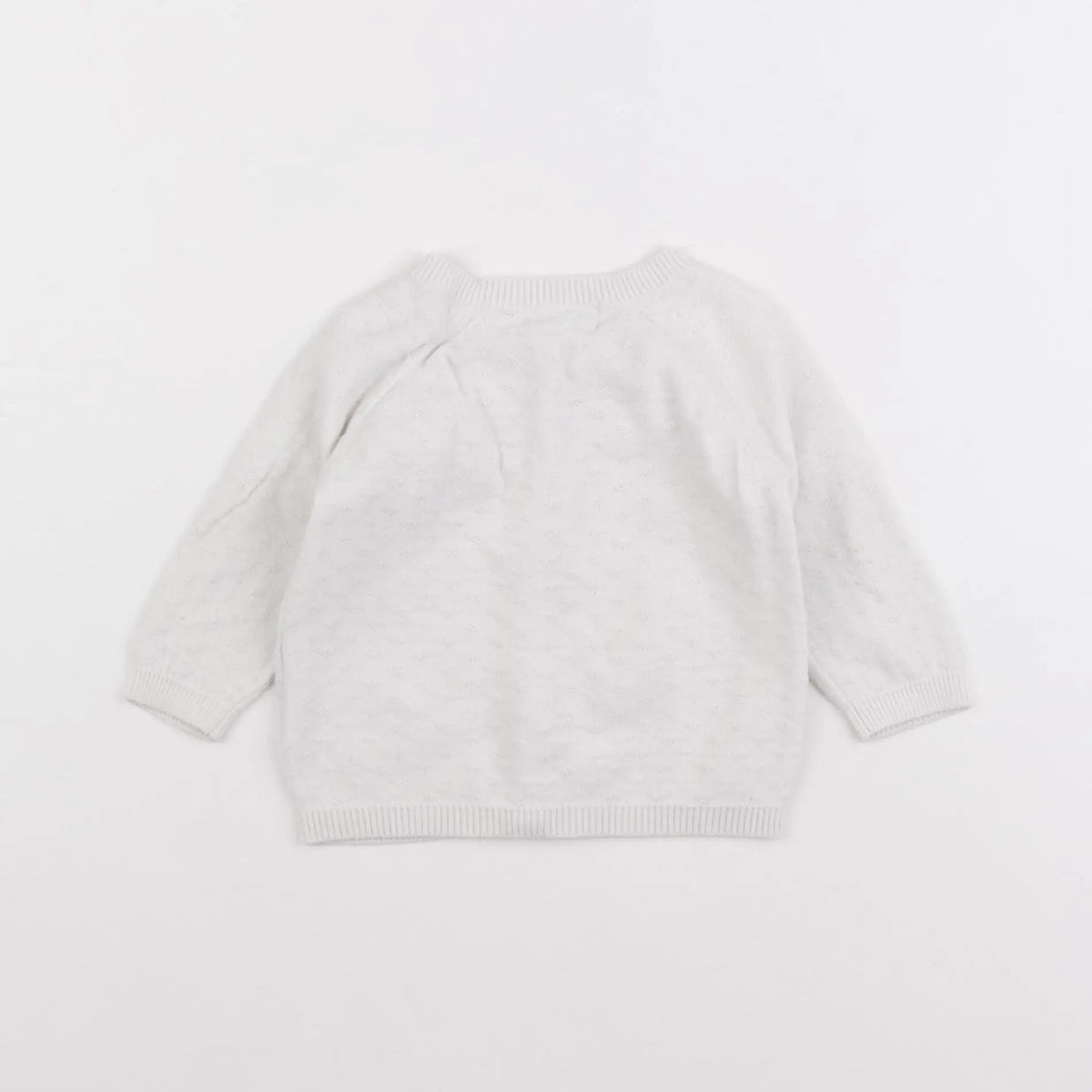 Vertbaudet - gilet blanc - 6 mois