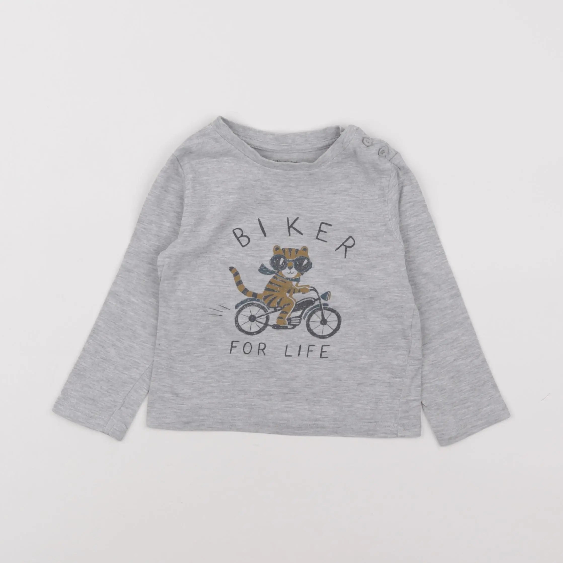 Vertbaudet - tee-shirt gris - 18 mois