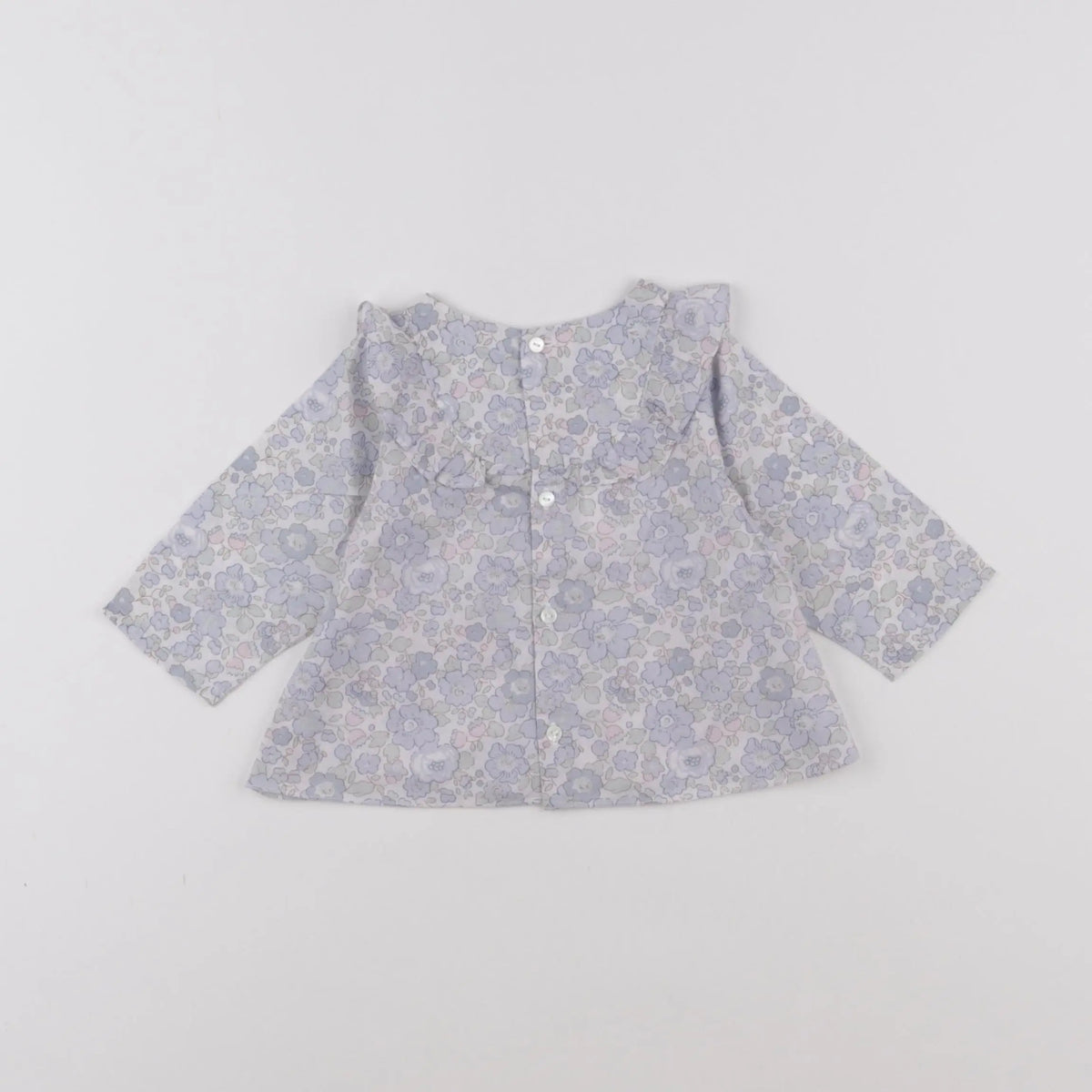 Jacadi - blouse liberty blanc, bleu - 6 mois