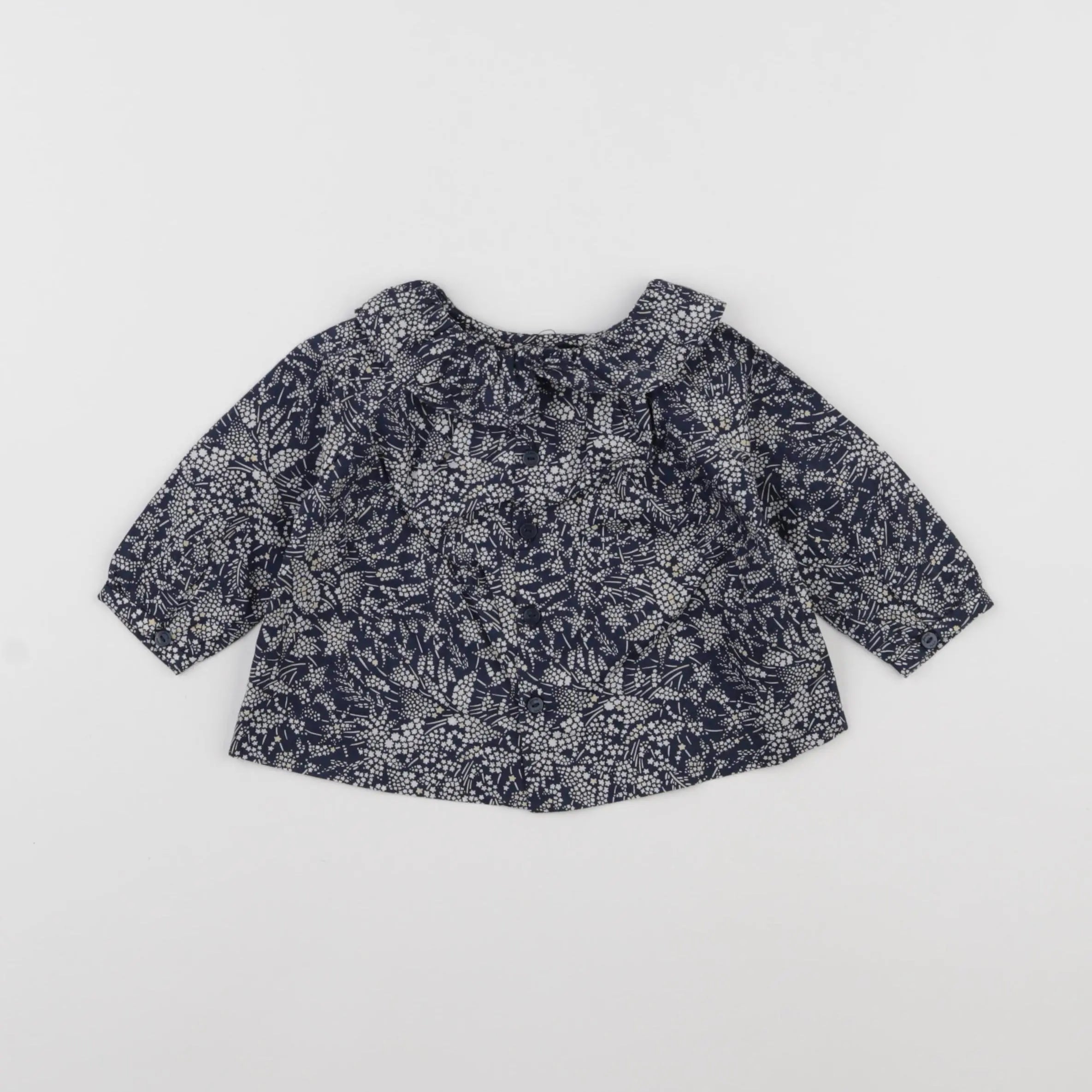 Jacadi - blouse liberty bleu - 6 mois