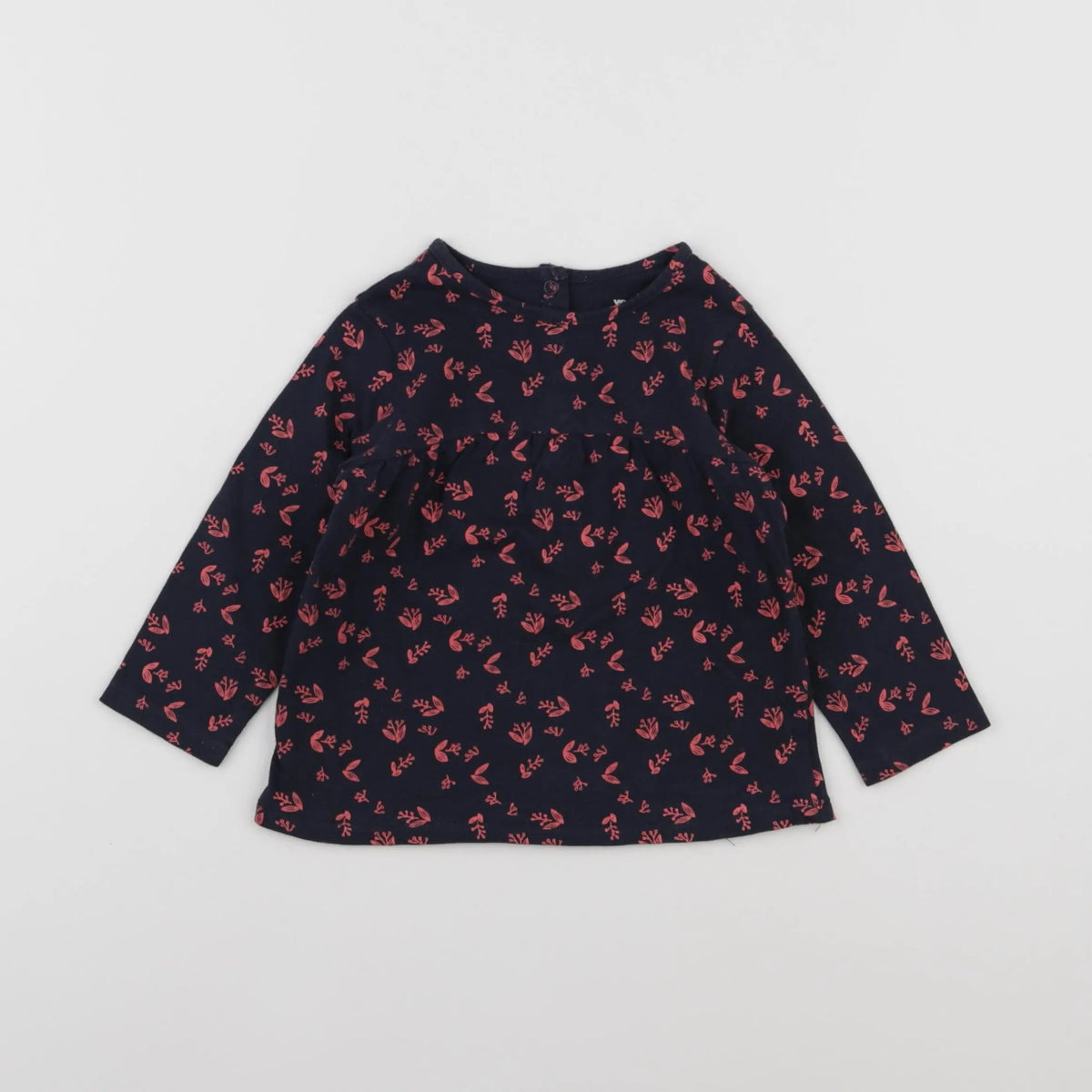 Vertbaudet - tee-shirt bleu - 12 mois