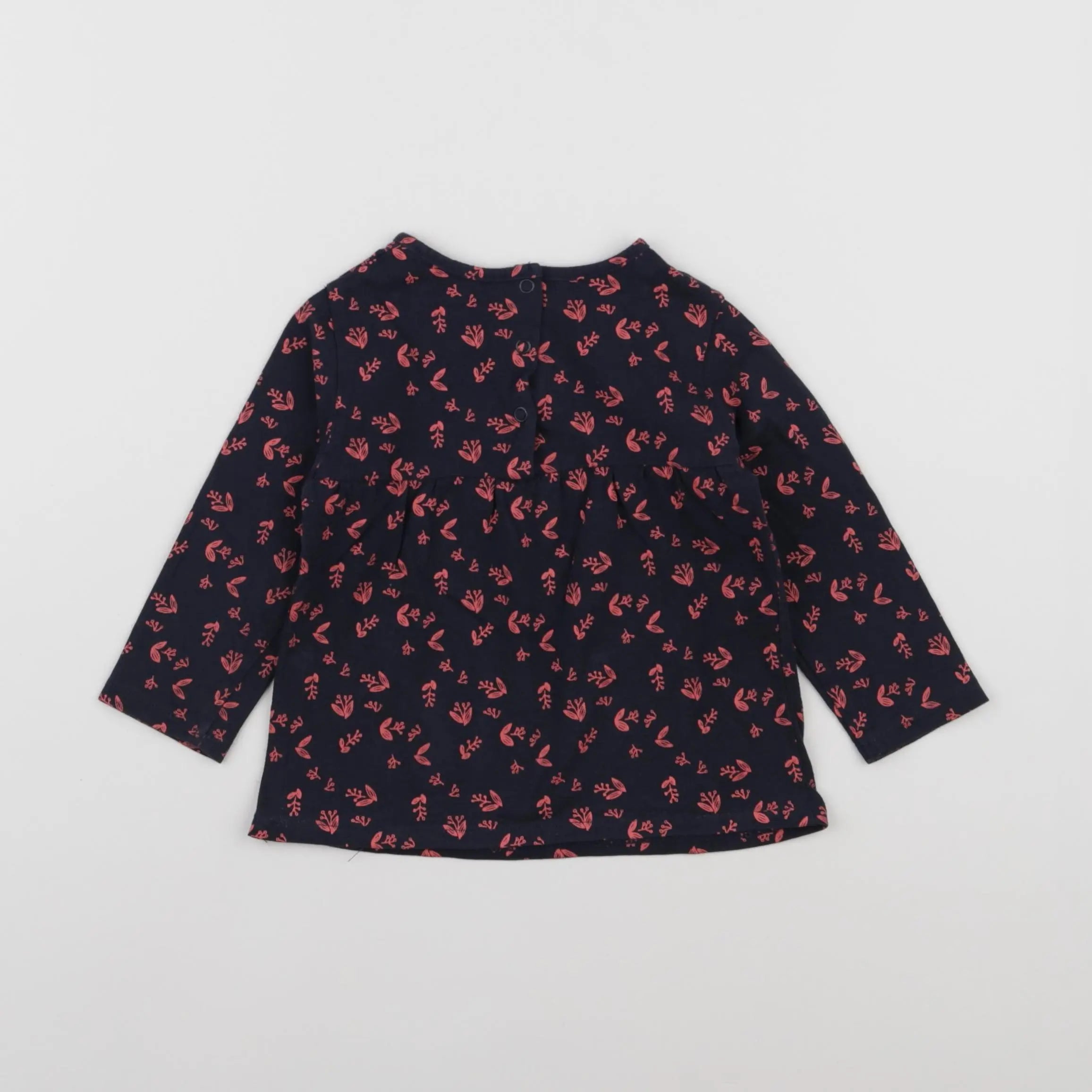 Vertbaudet - tee-shirt bleu - 12 mois