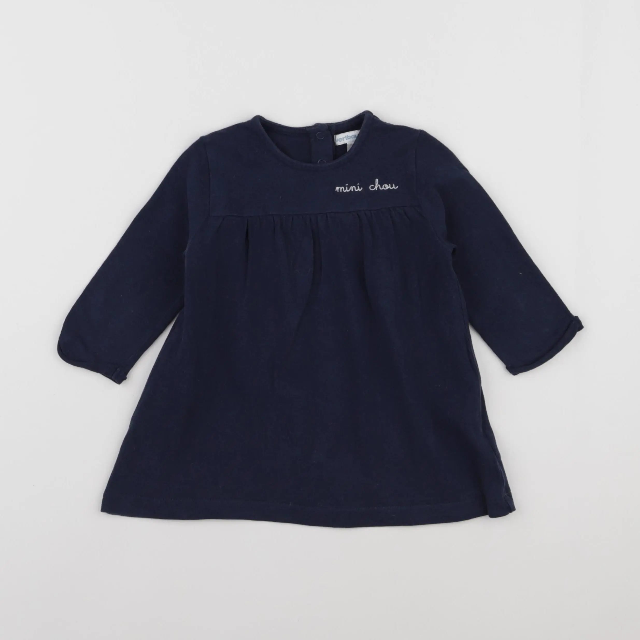 Vertbaudet - robe bleu - 12 mois