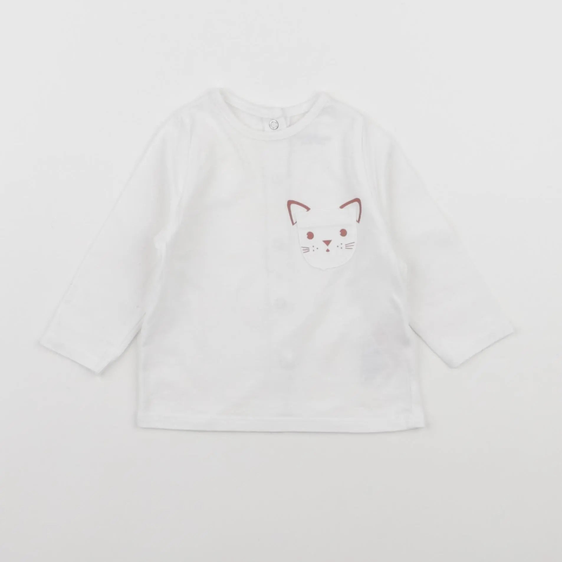 Vertbaudet - tee-shirt blanc - 3 mois