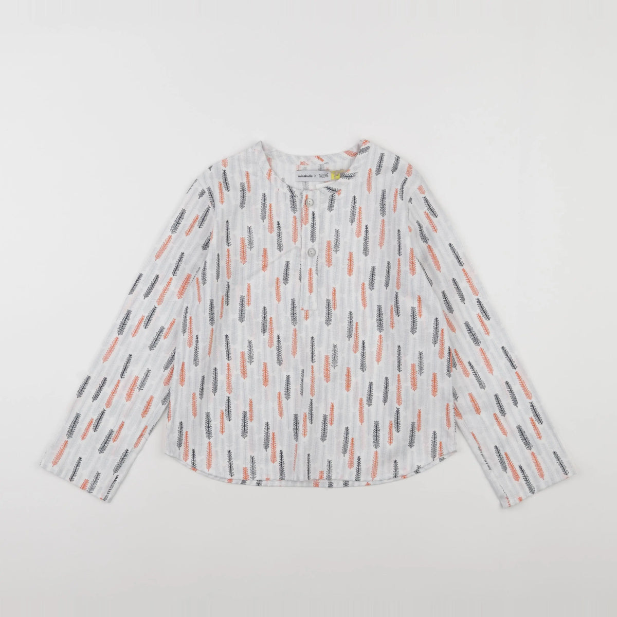 Minabulle - chemise blanc, bleu - 8 ans