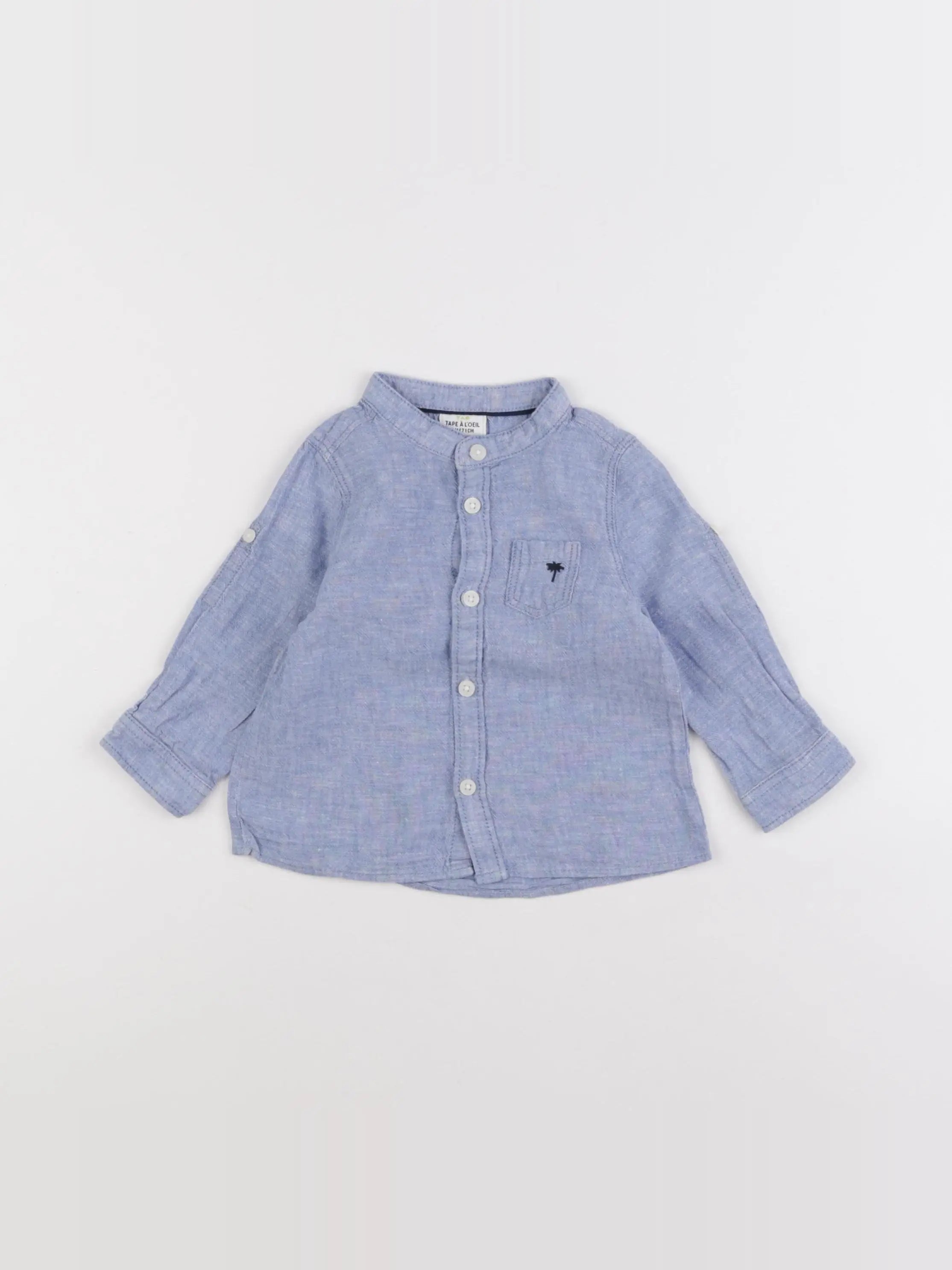 Tape à l'oeil - chemise bleu - 9 mois