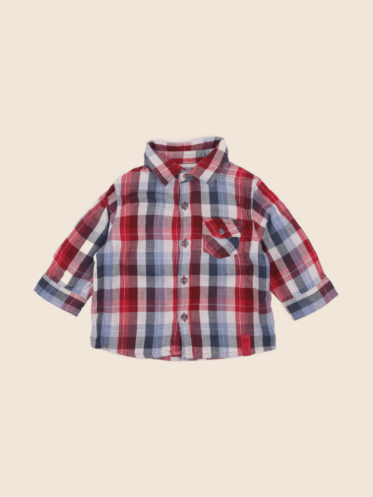 Vertbaudet - chemise multicolore - 9 mois