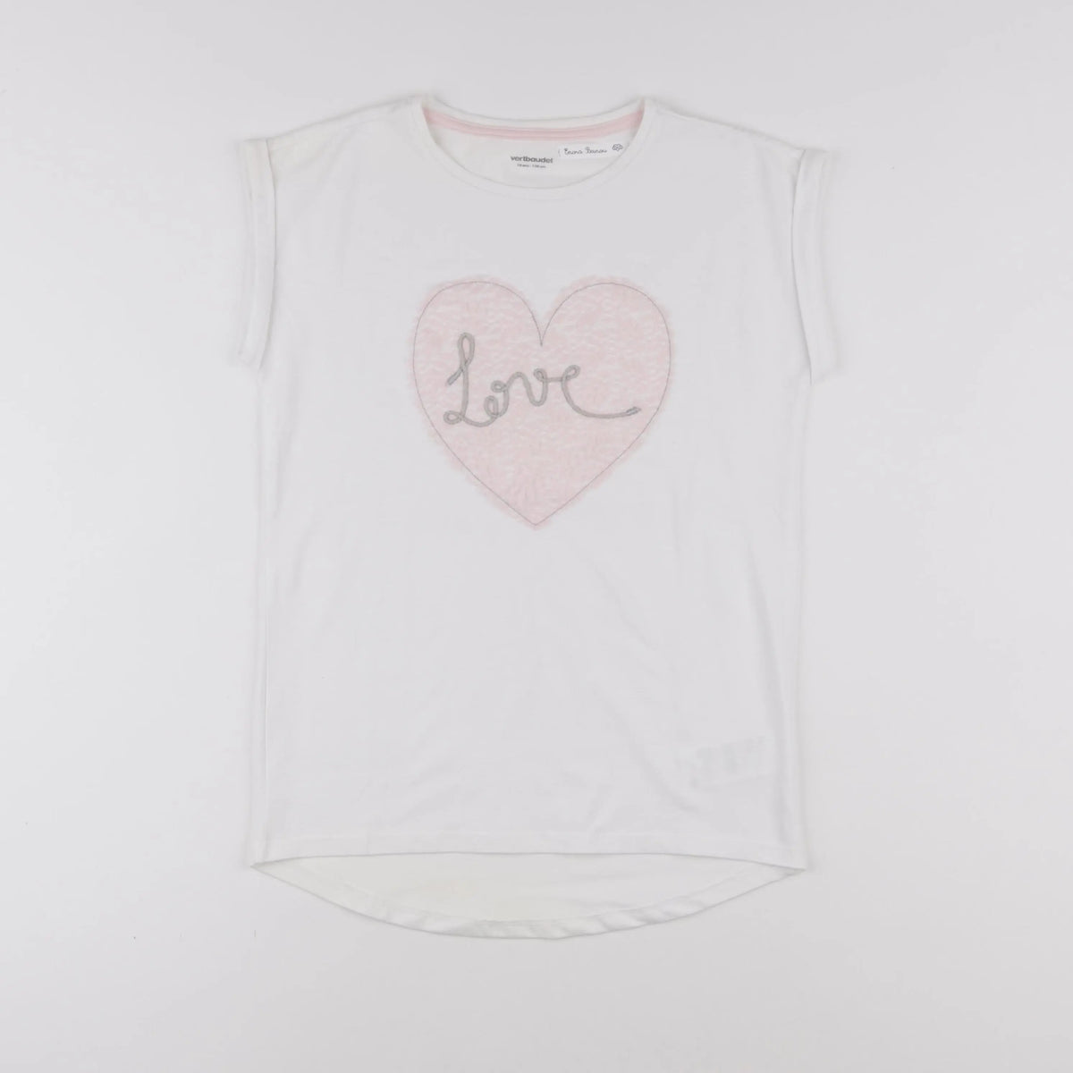 Vertbaudet - tee-shirt blanc - 10 ans