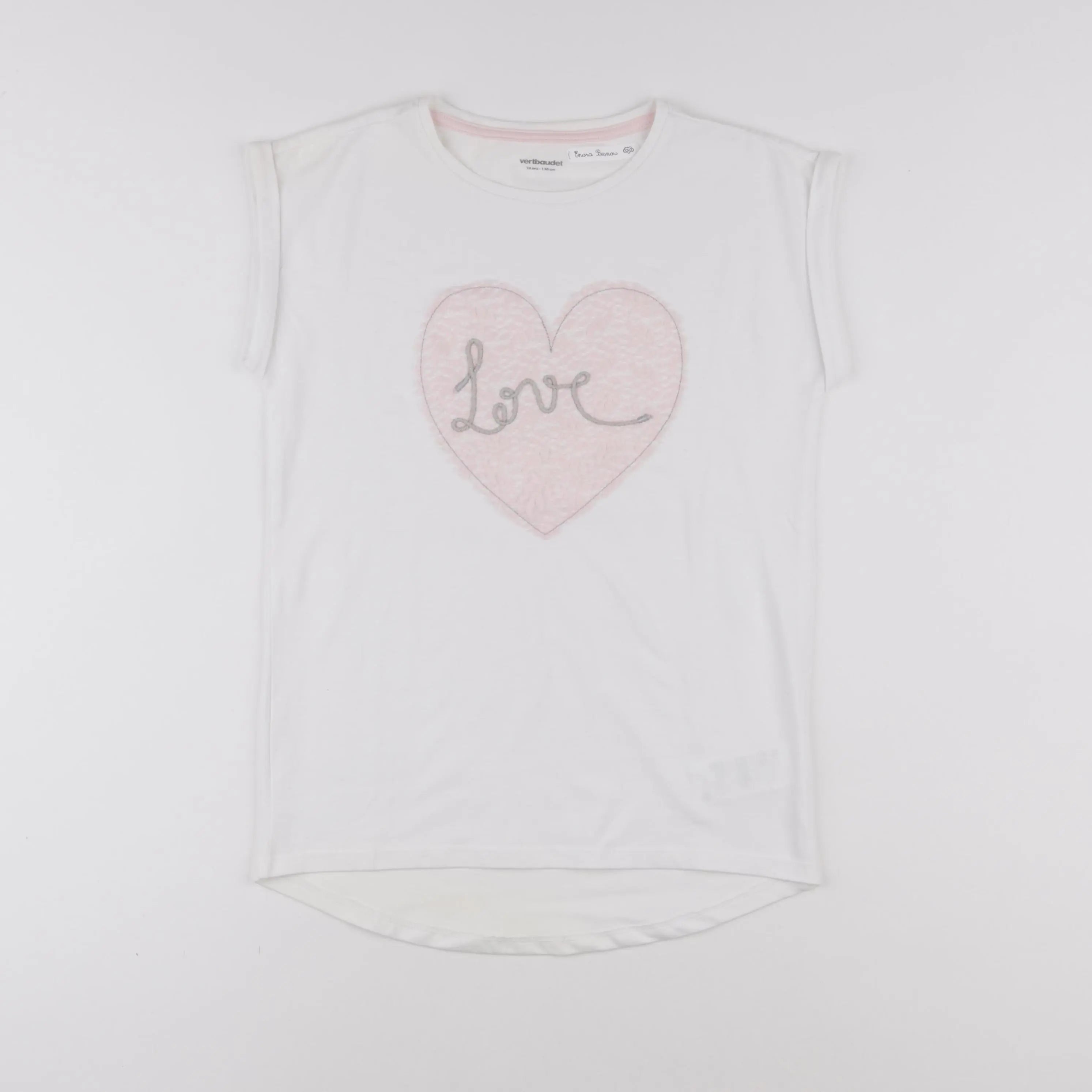 Vertbaudet - tee-shirt blanc - 10 ans