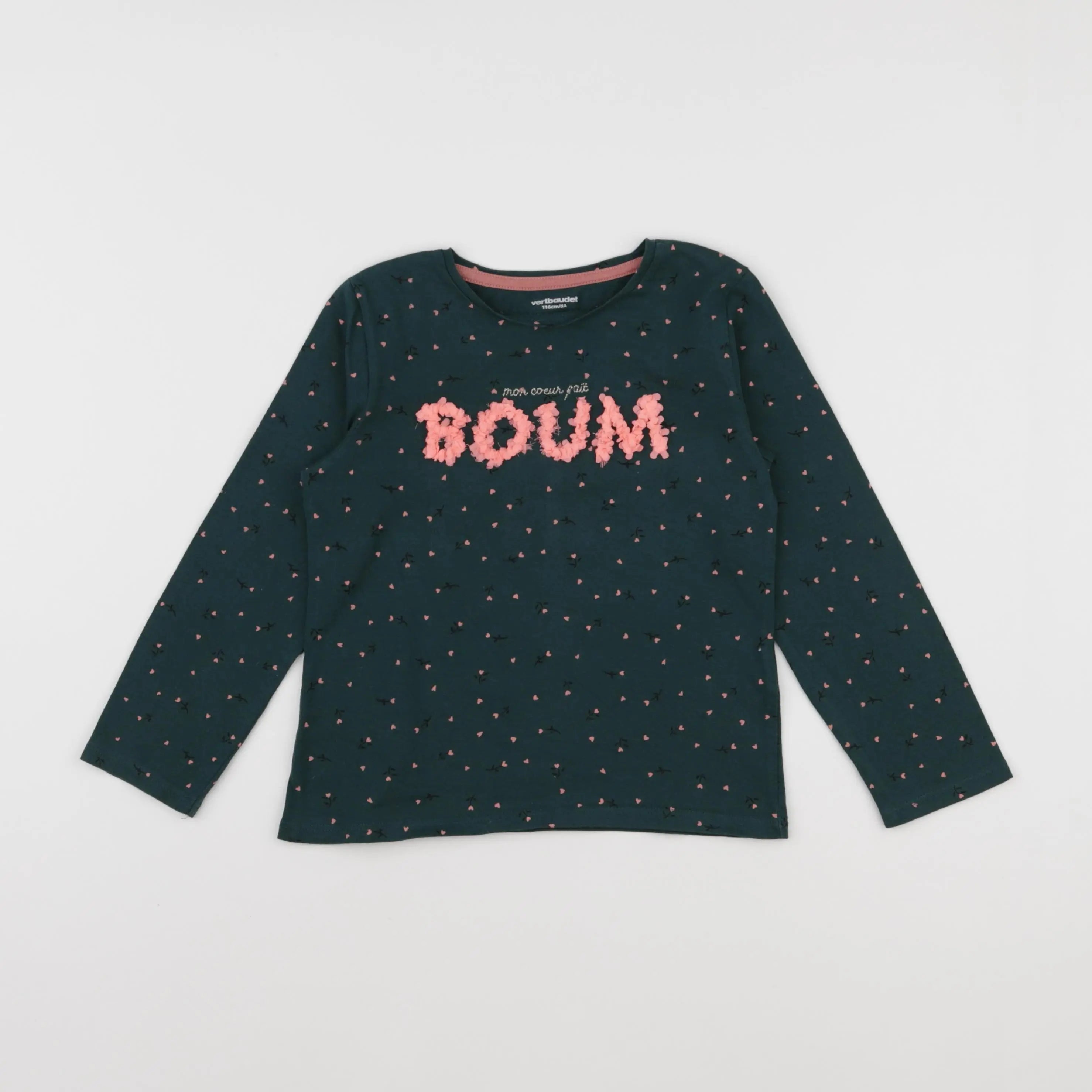 Vertbaudet - tee-shirt vert - 6 ans