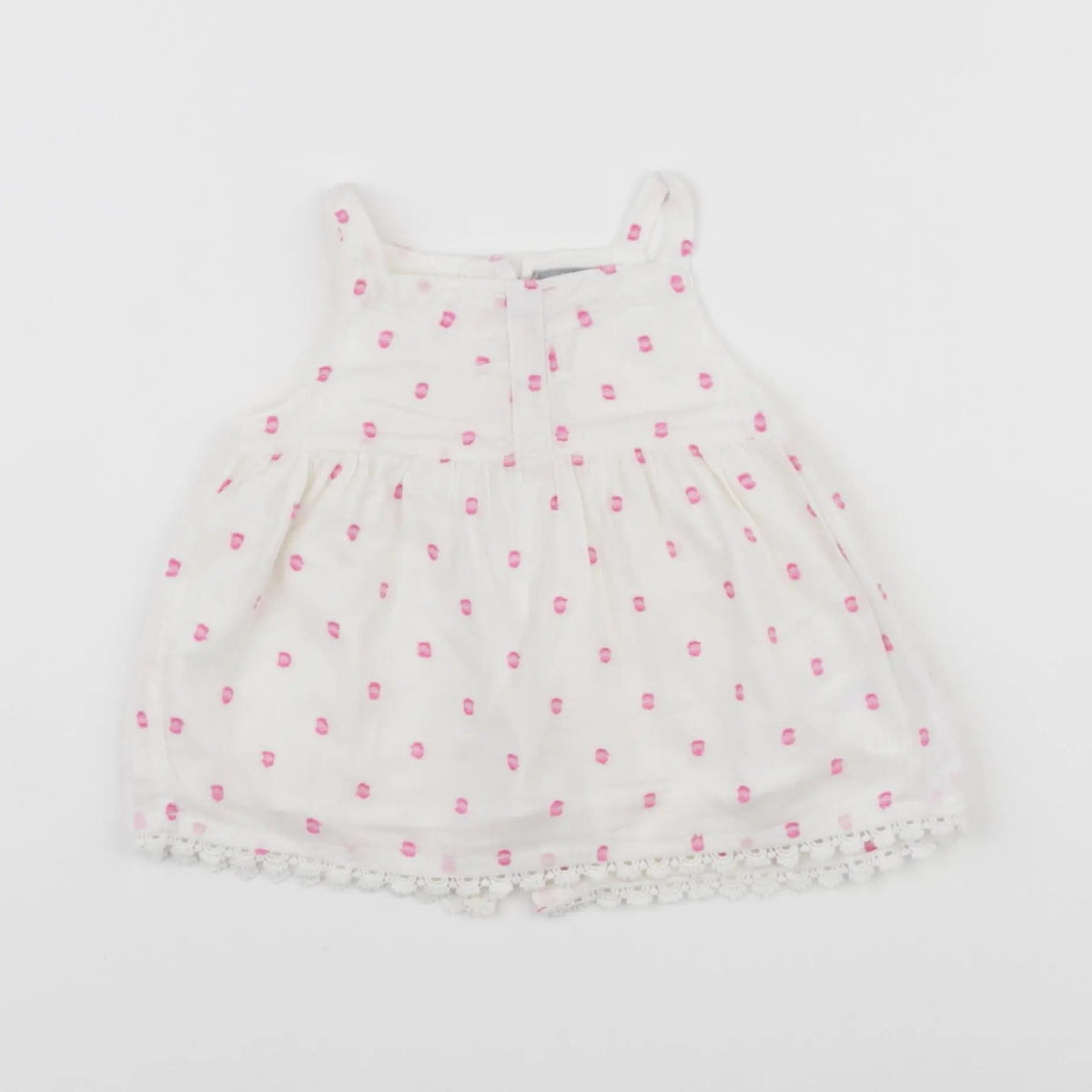 Vertbaudet - blouse blanc, rose - 12 mois