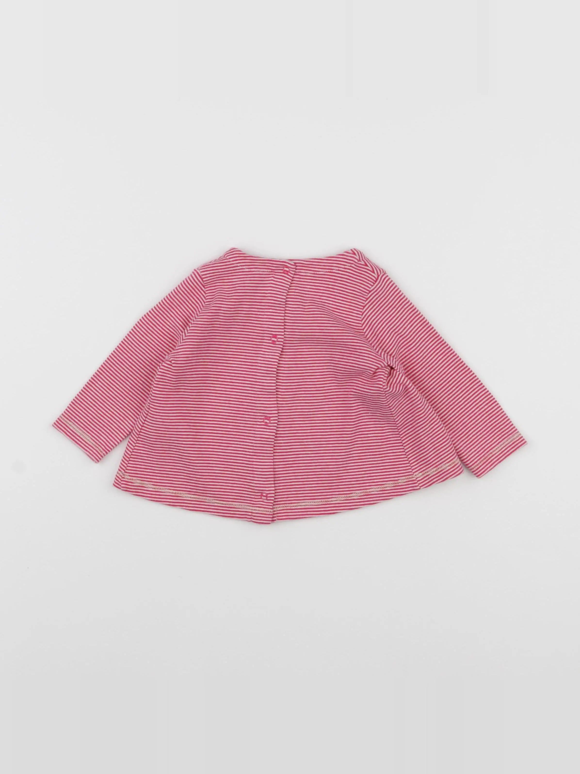 Petit Bateau - tee-shirt rose - 6 mois