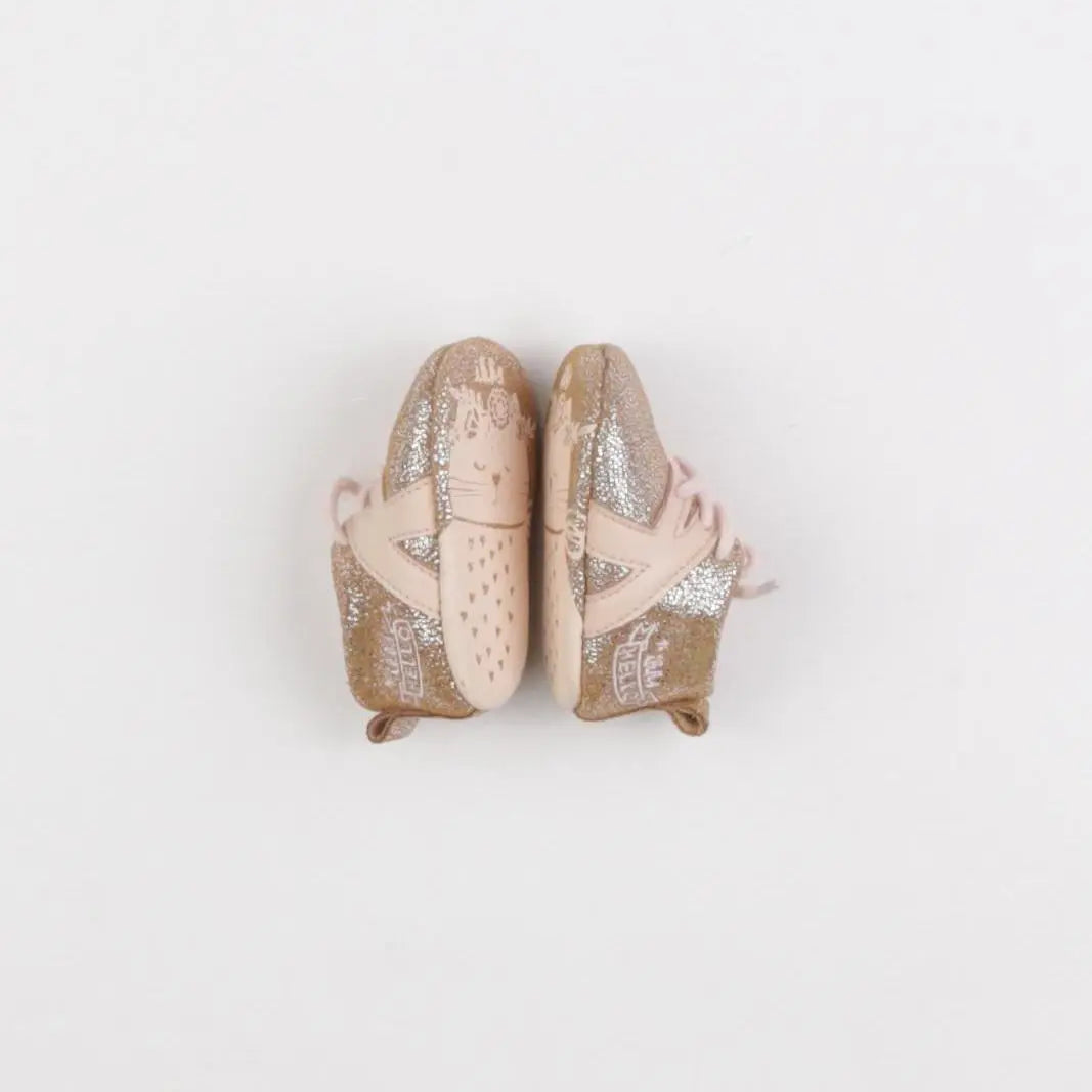 IKKS - chaussons or, rose - pointure 15/16