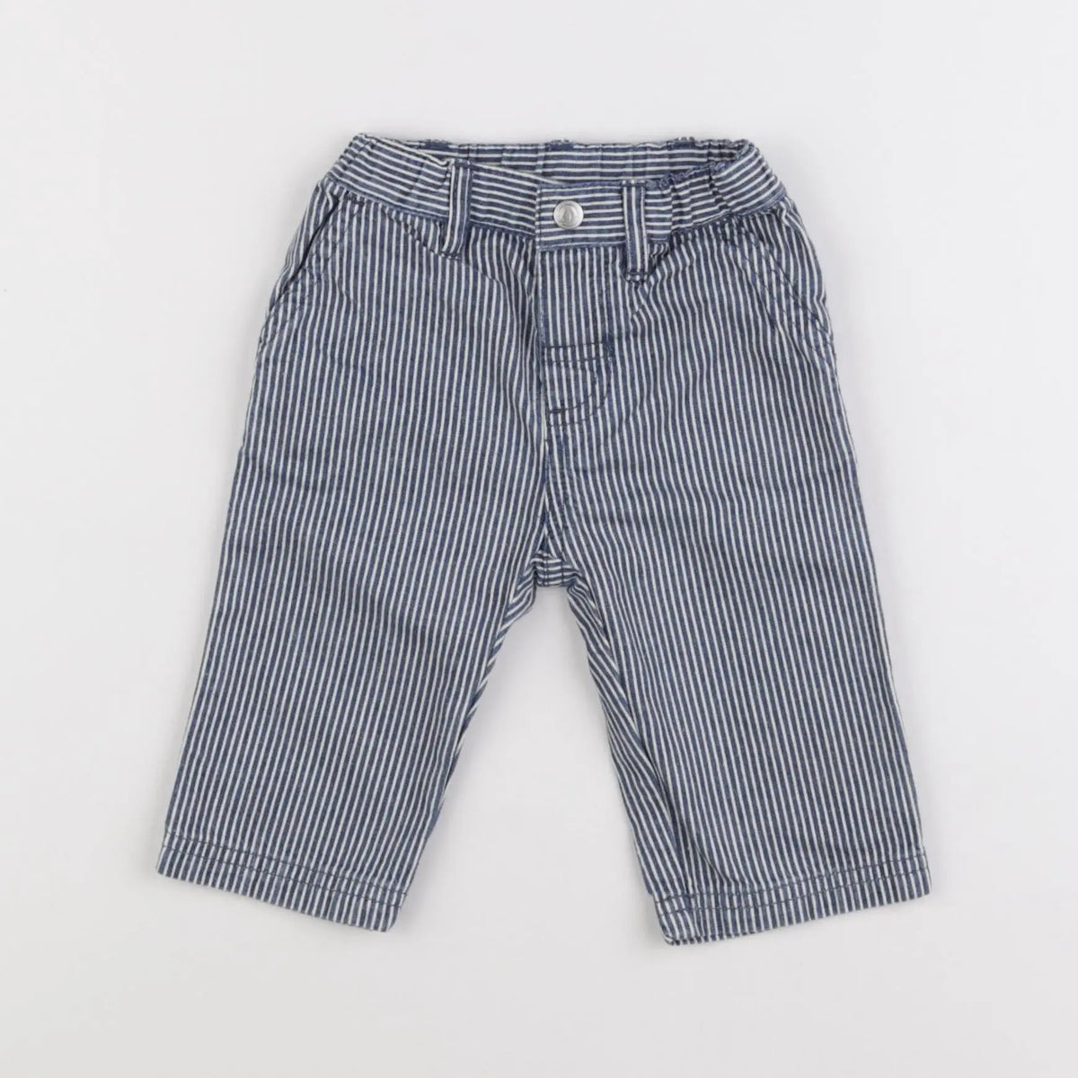 Petit Bateau - pantalon bleu - 6 mois