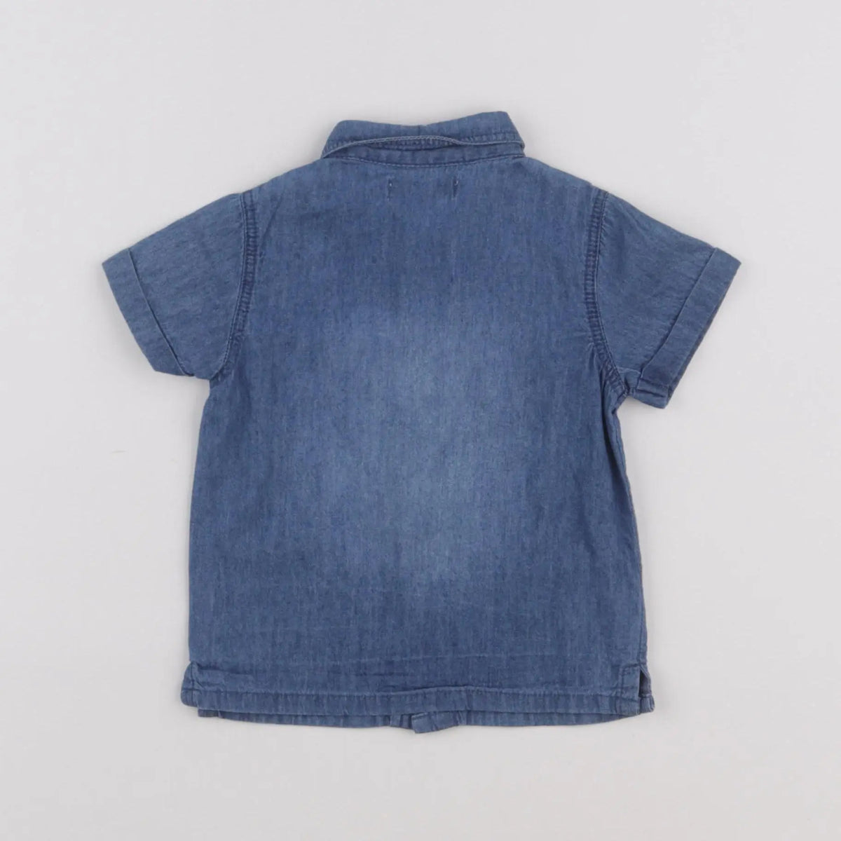 Vertbaudet - chemise bleu - 6 mois