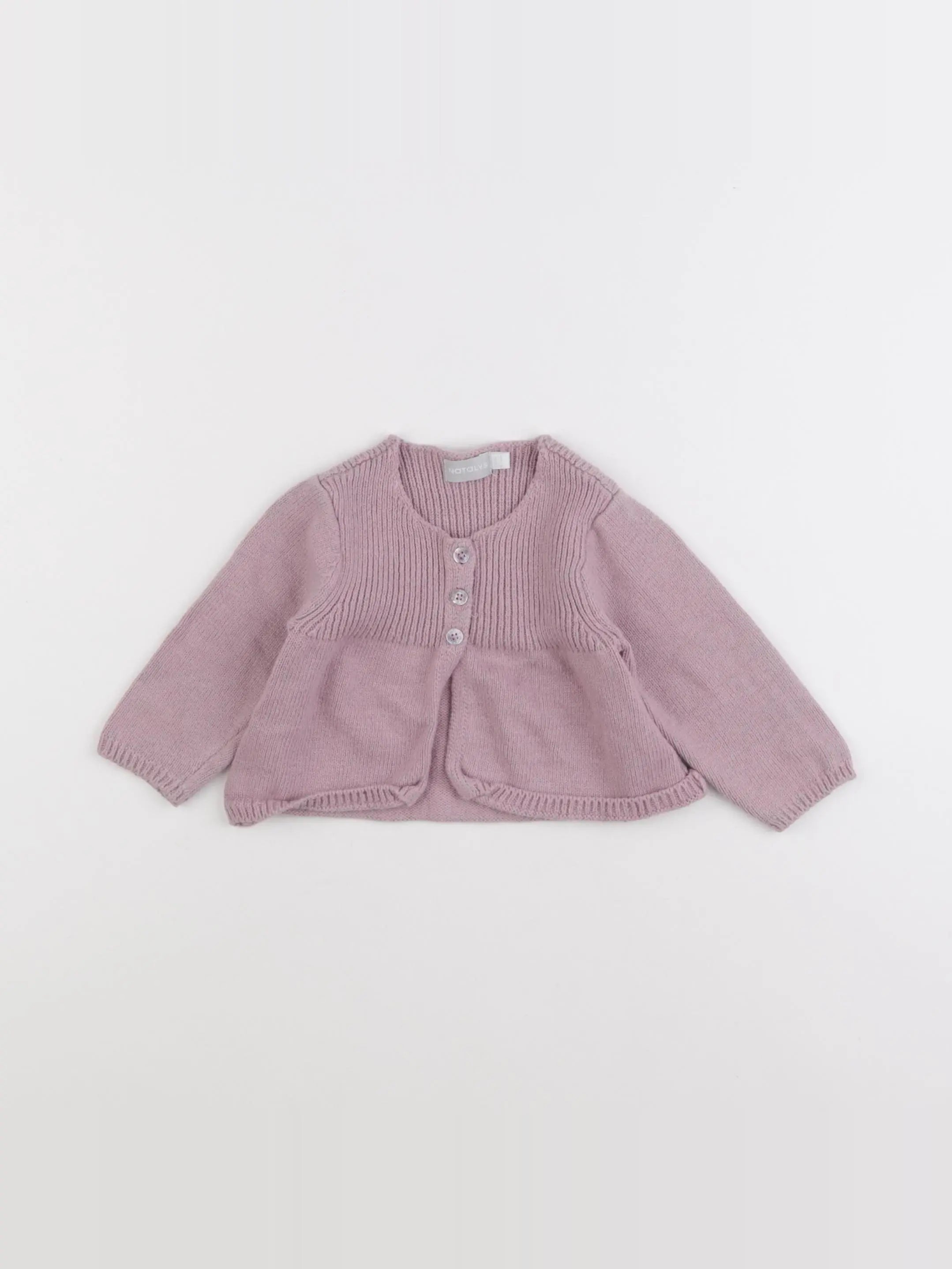 Natalys - gilet violet - 6 mois