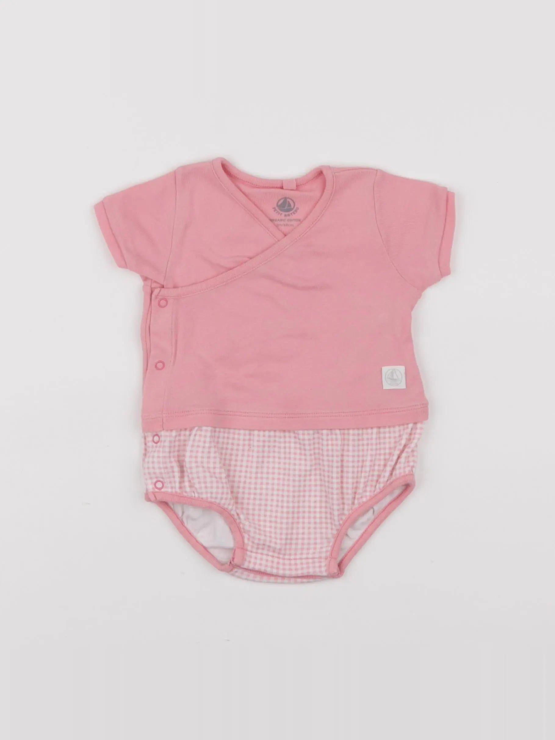 Petit Bateau - combinaison rose - 3 mois