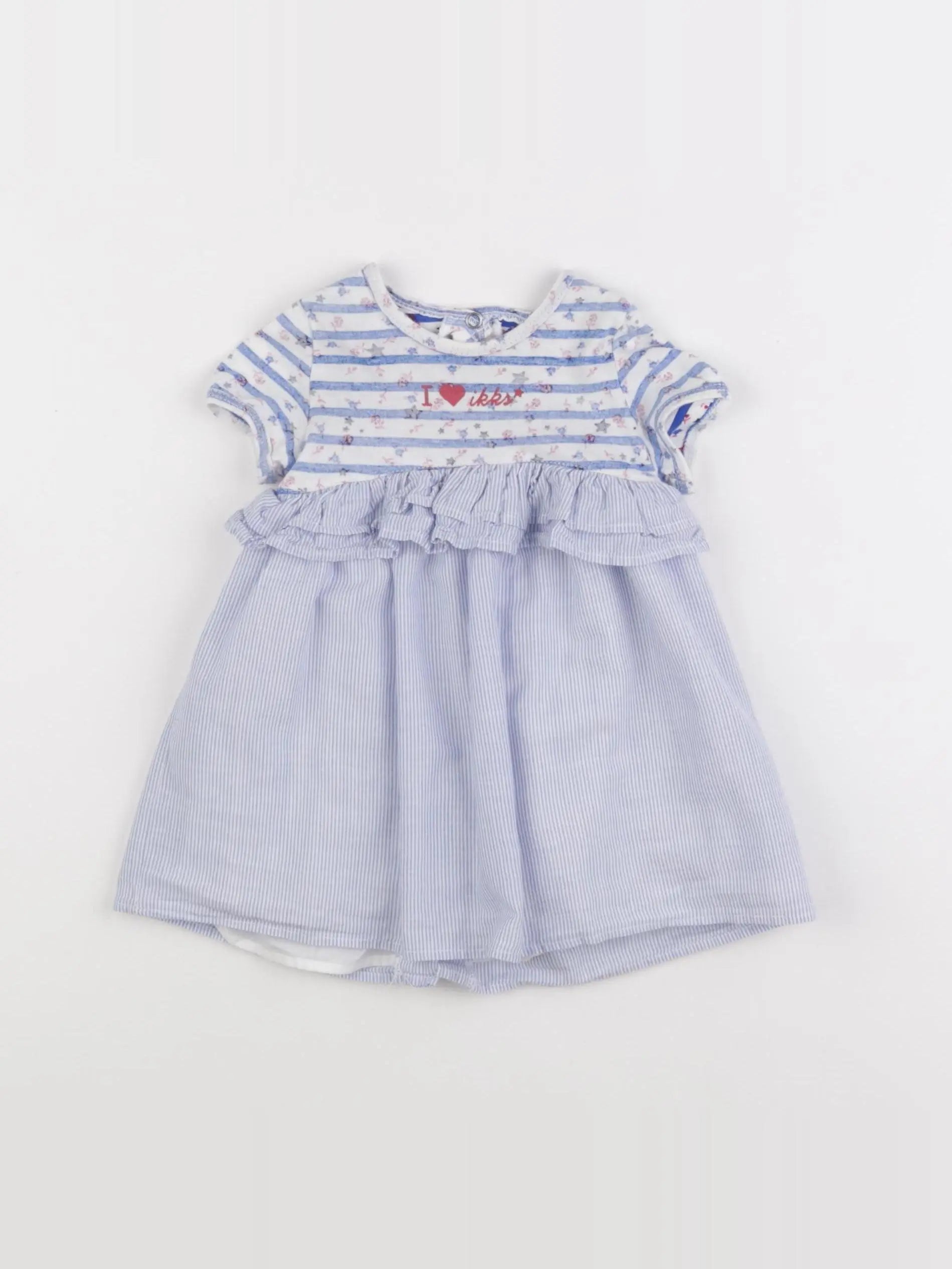IKKS - robe bleu - 12 mois