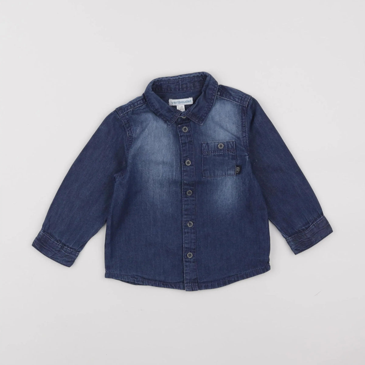Vertbaudet - chemise bleu - 18 mois