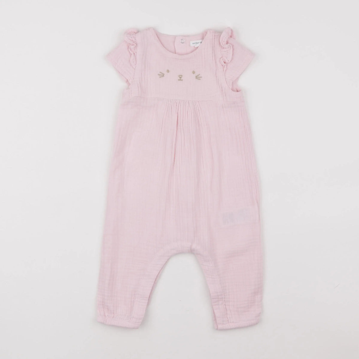 Vertbaudet - combinaison rose - 9 mois