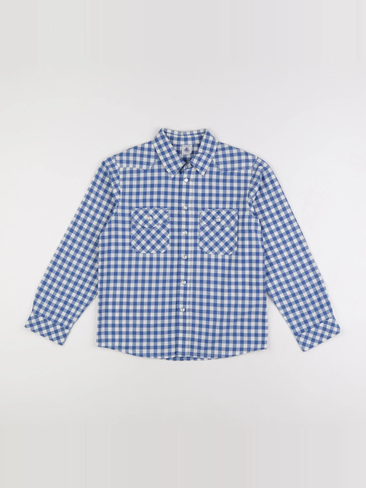 Petit Bateau - chemise bleu - 10 ans