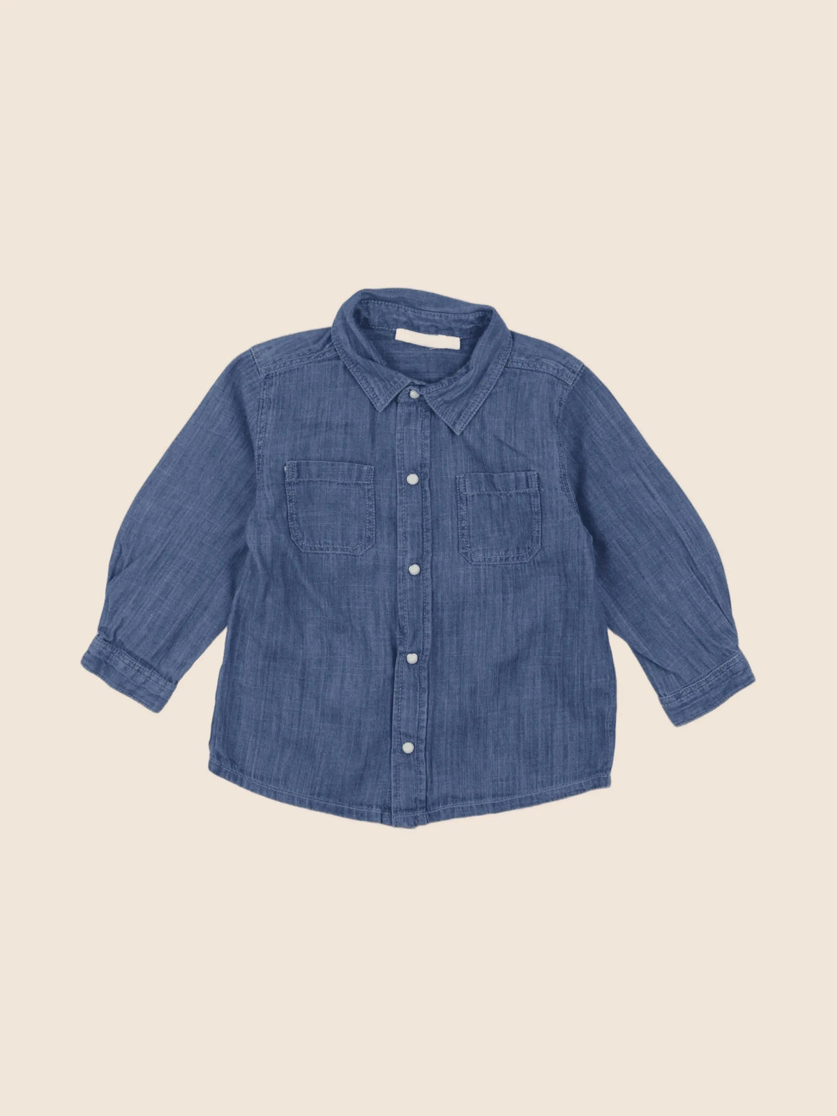 Boutchou - chemise bleu - 18 mois