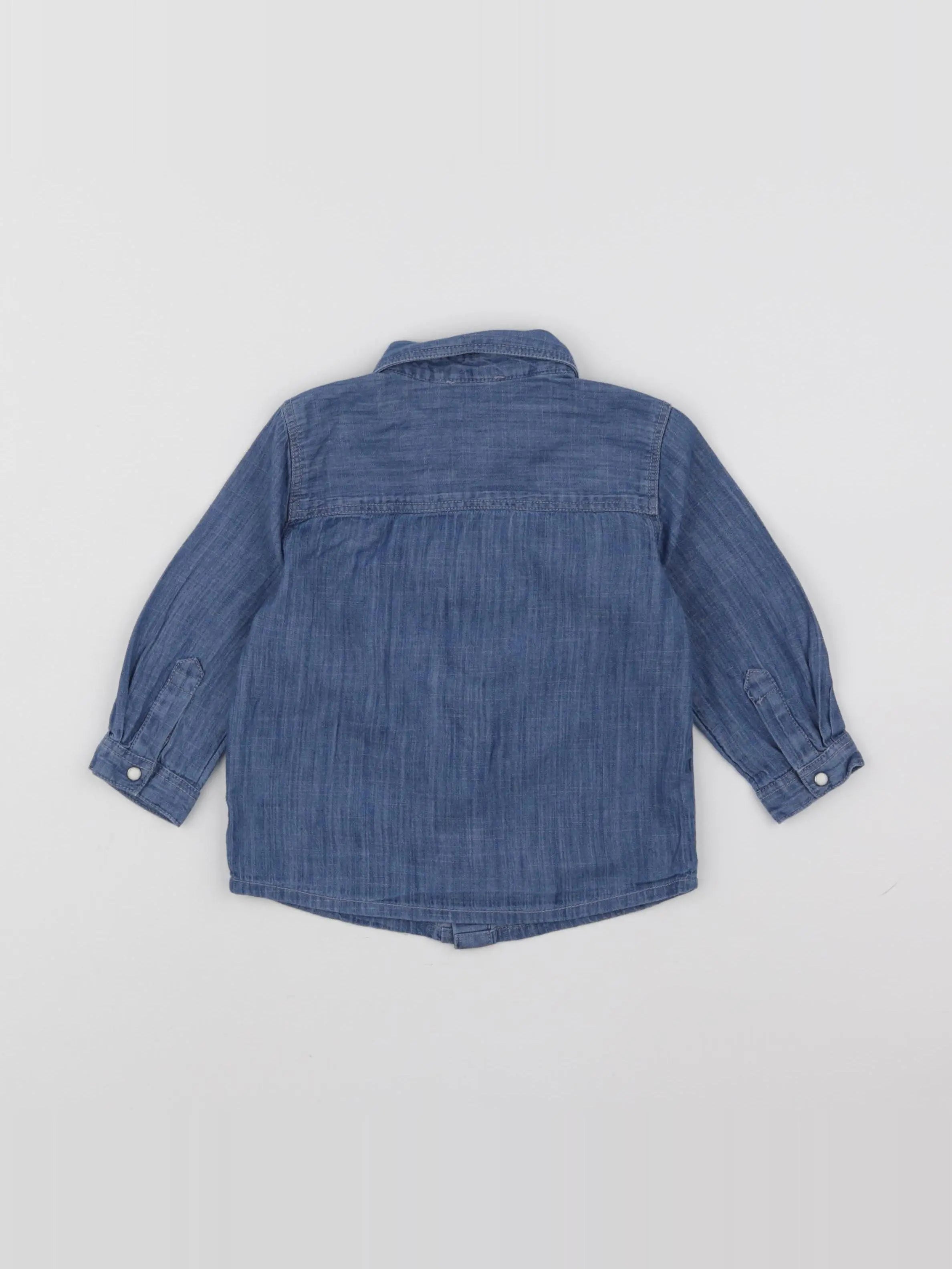 Boutchou - chemise bleu - 18 mois