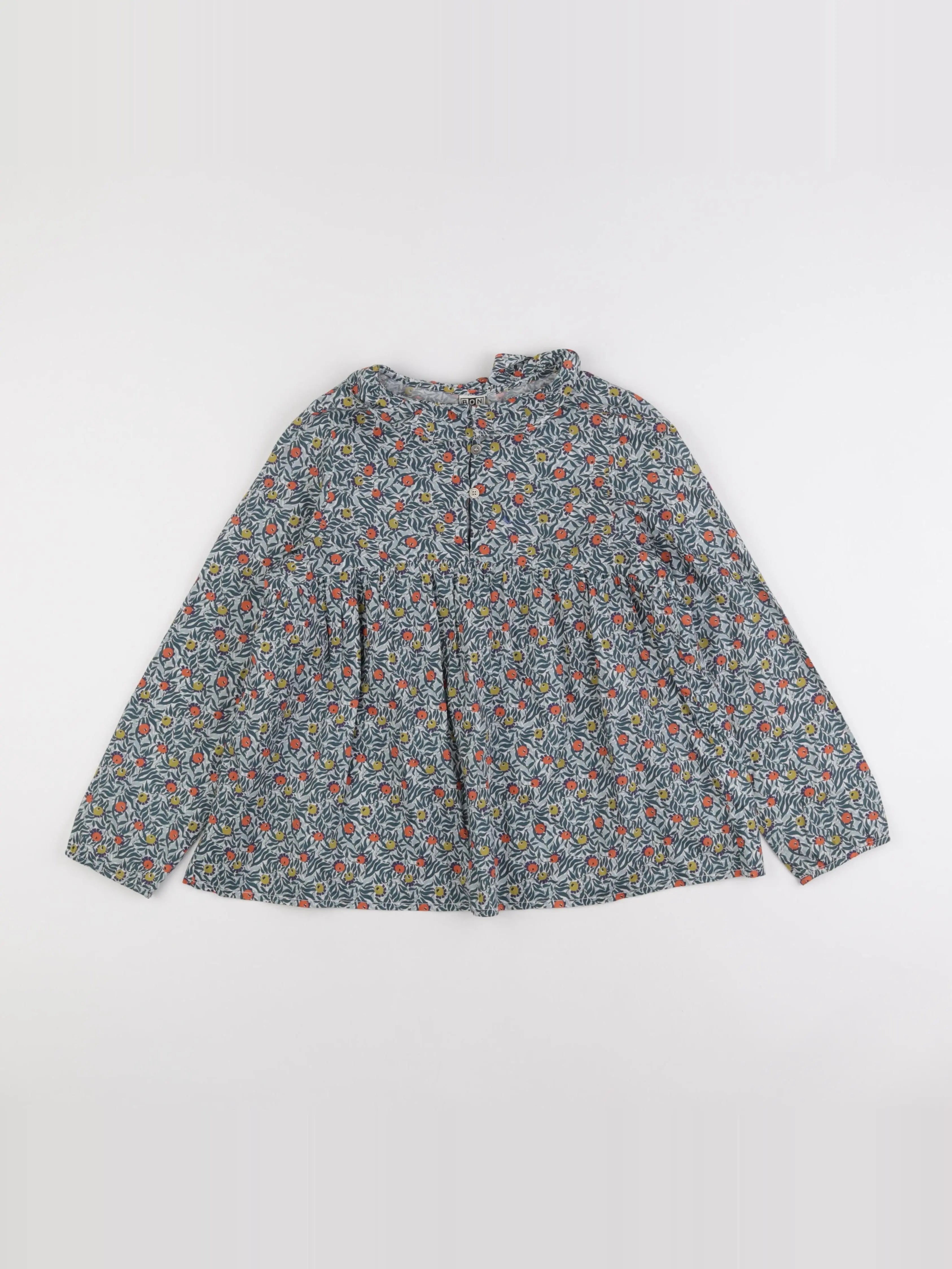 Bonton - blouse vert, orange - 12 ans