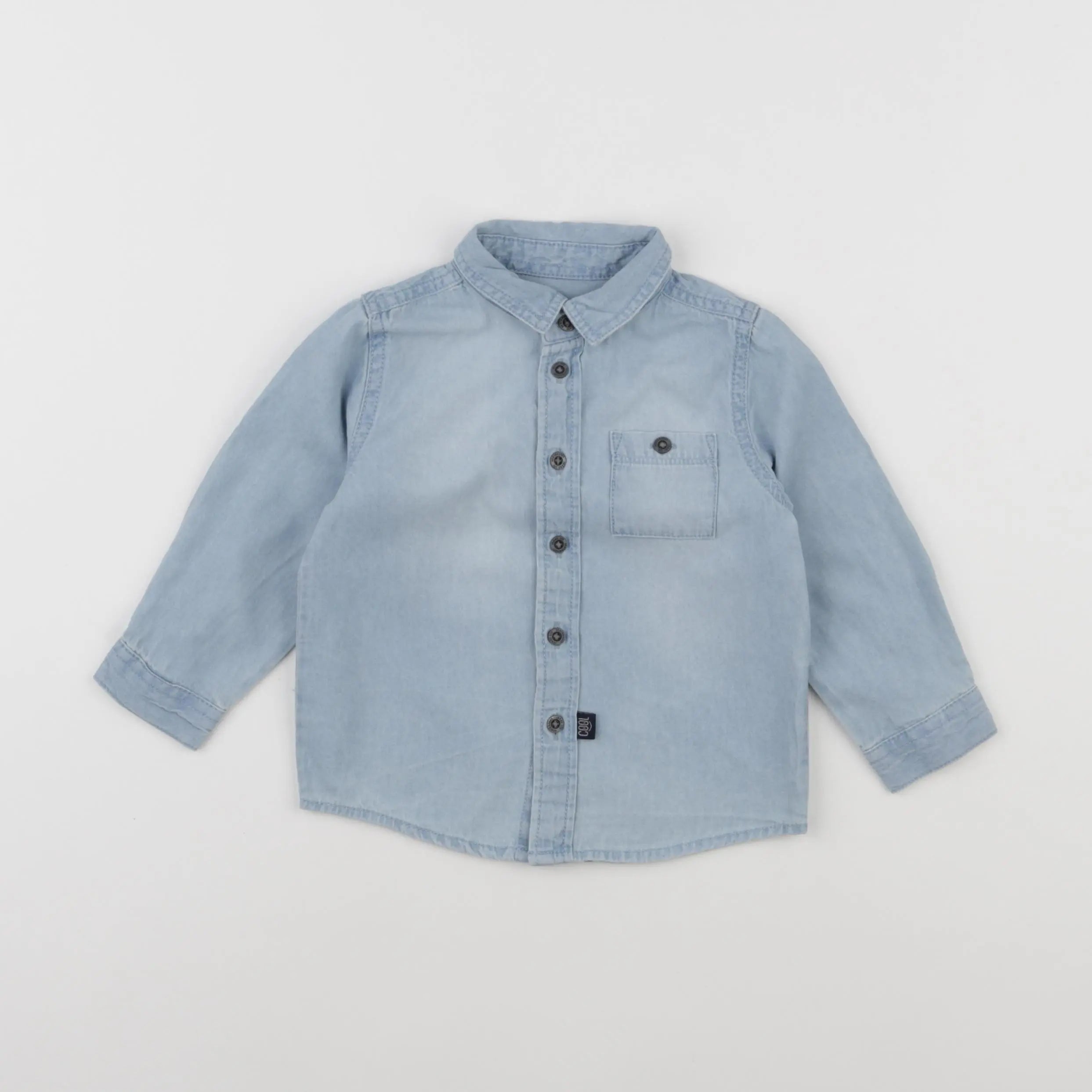 Vertbaudet - chemise bleu - 18 mois