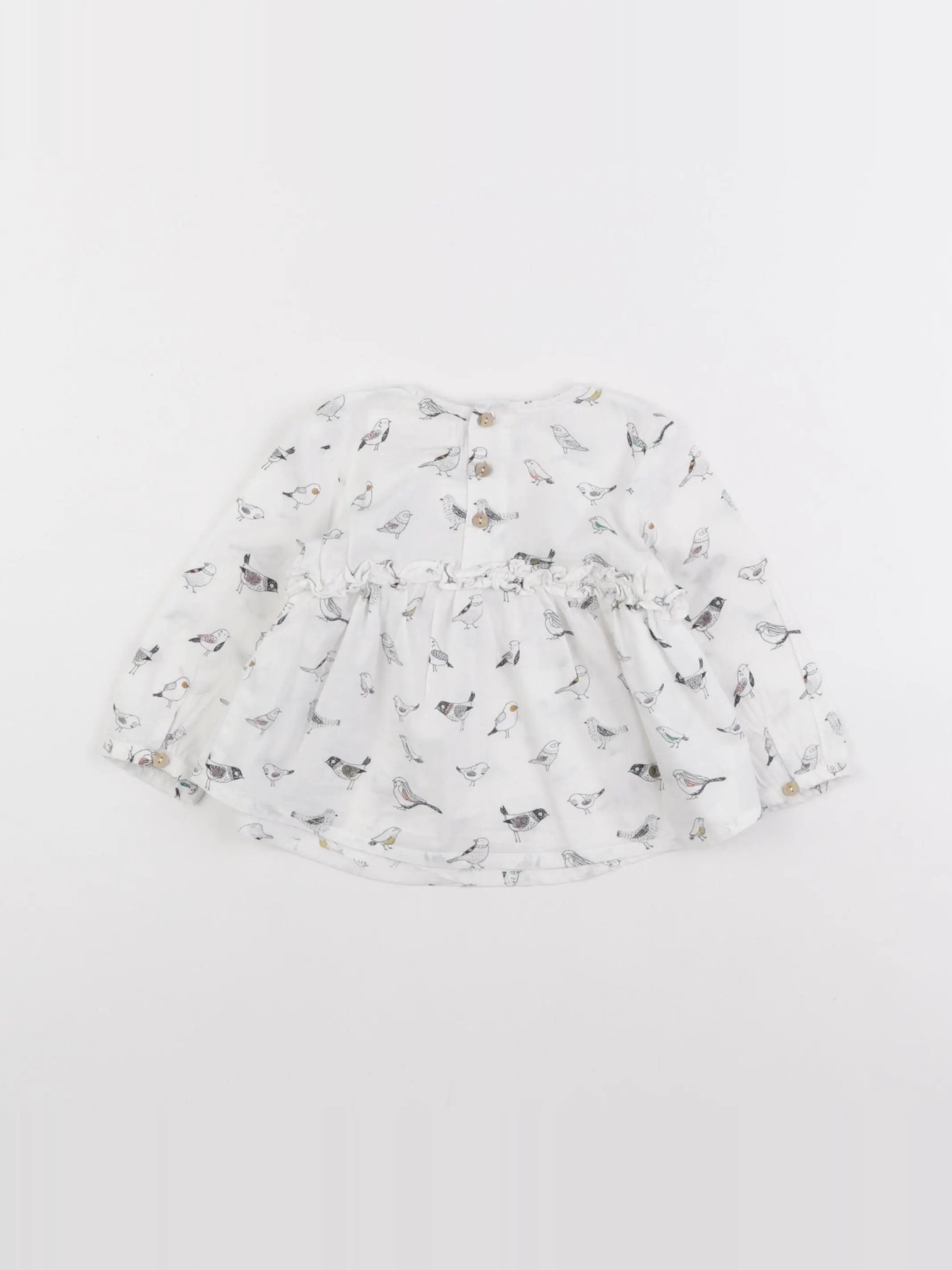 Zara - blouse blanc - 6/9 mois