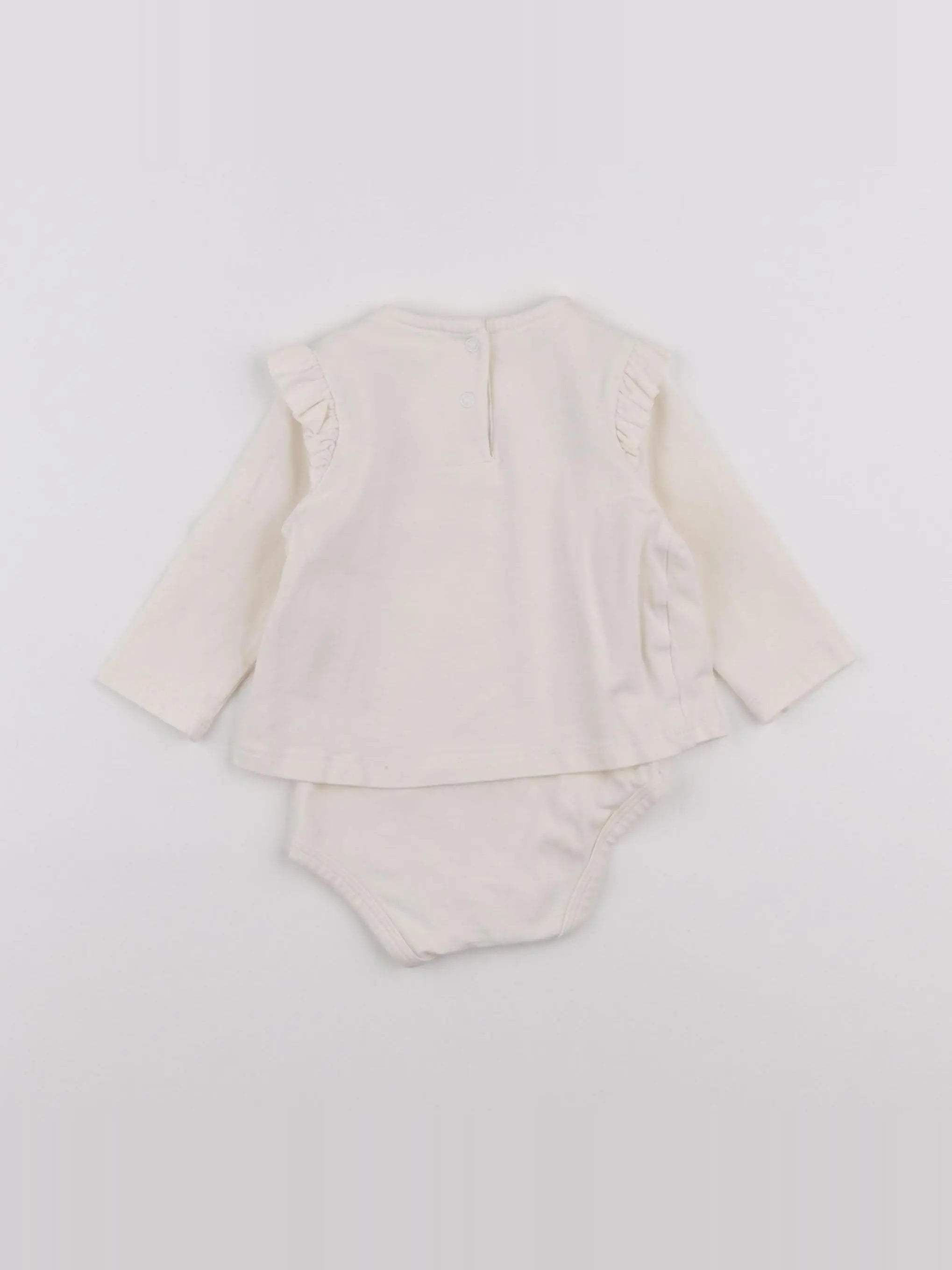 Vertbaudet - body tee-shirt blanc - 6 mois