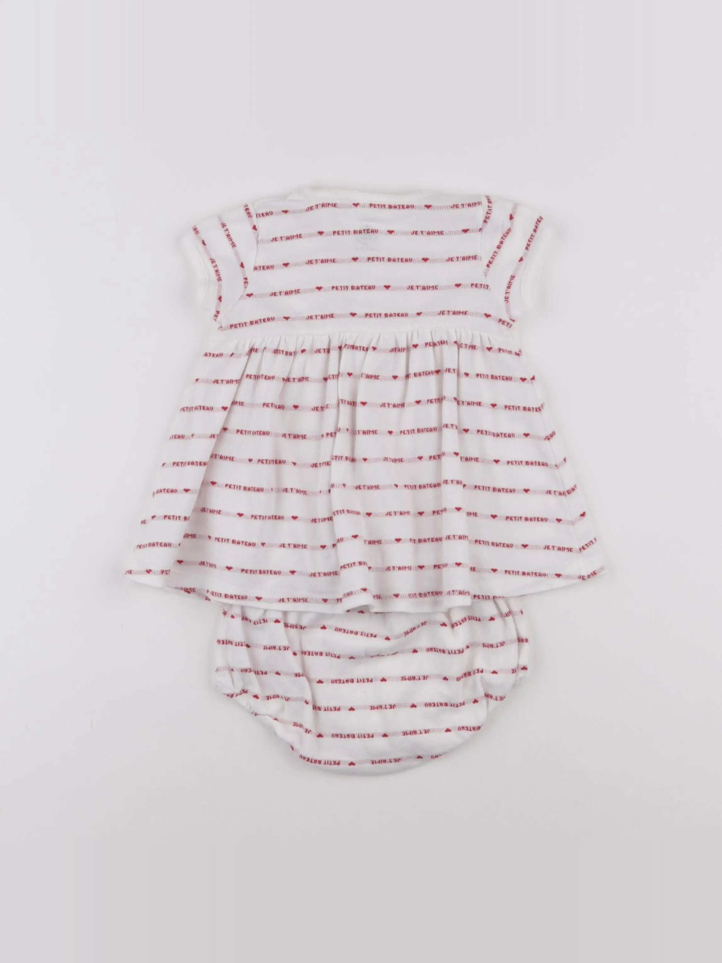 Petit Bateau - robe rouge - 6 mois