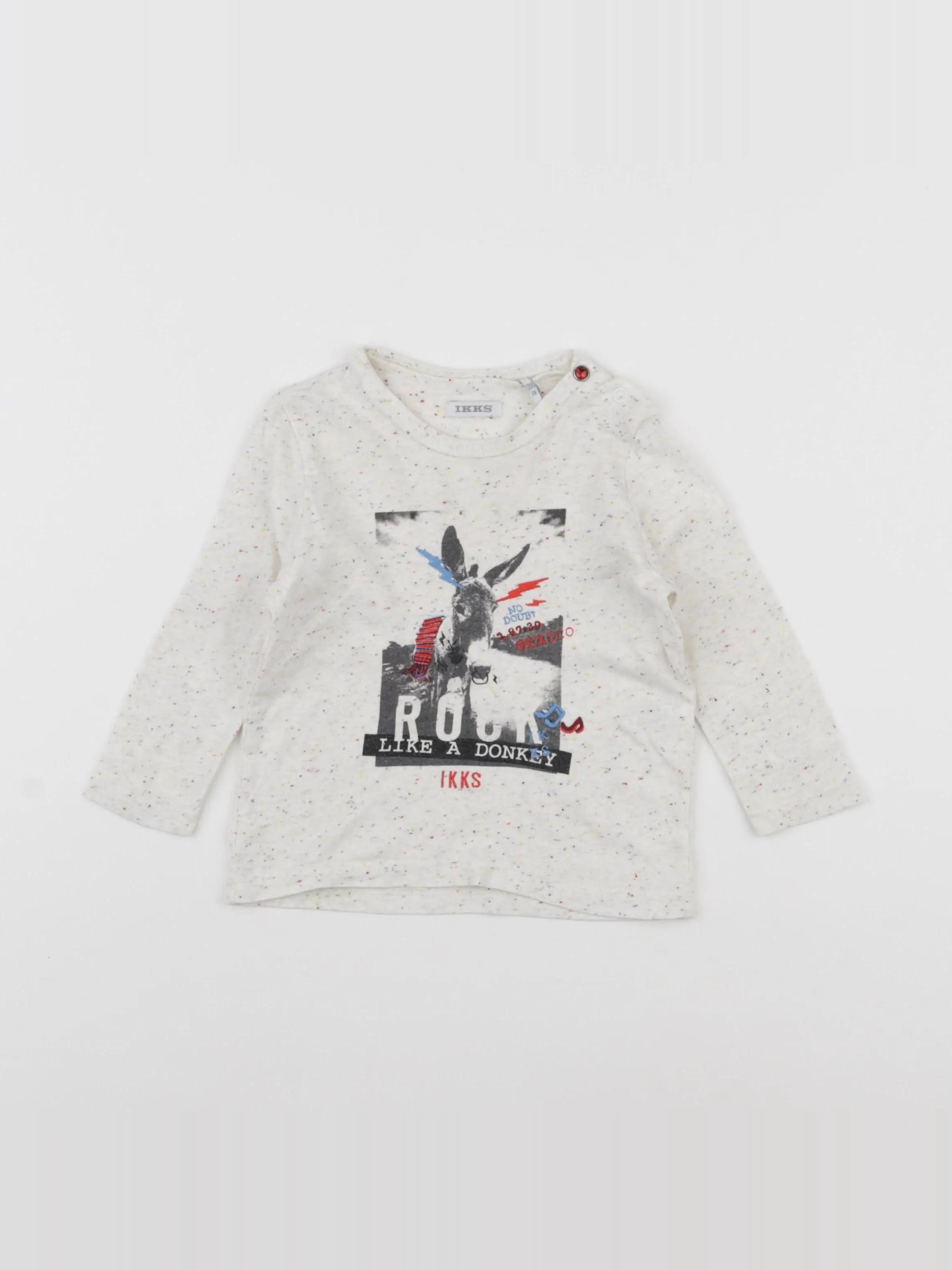 IKKS - tee-shirt blanc - 12 mois