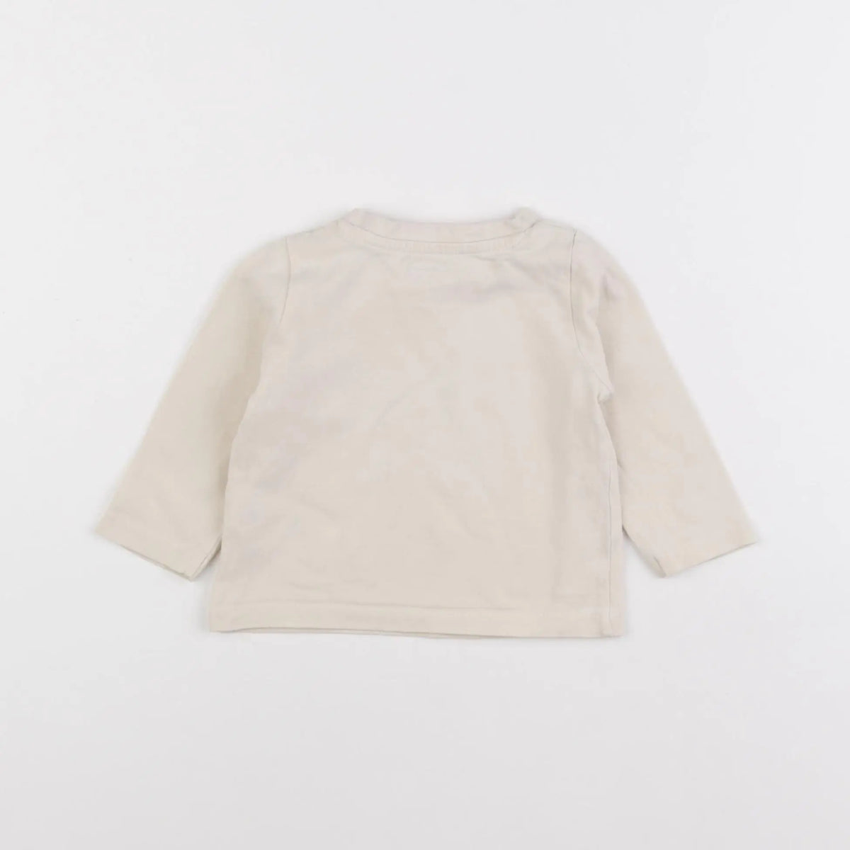 Vertbaudet - tee-shirt beige - 6 mois