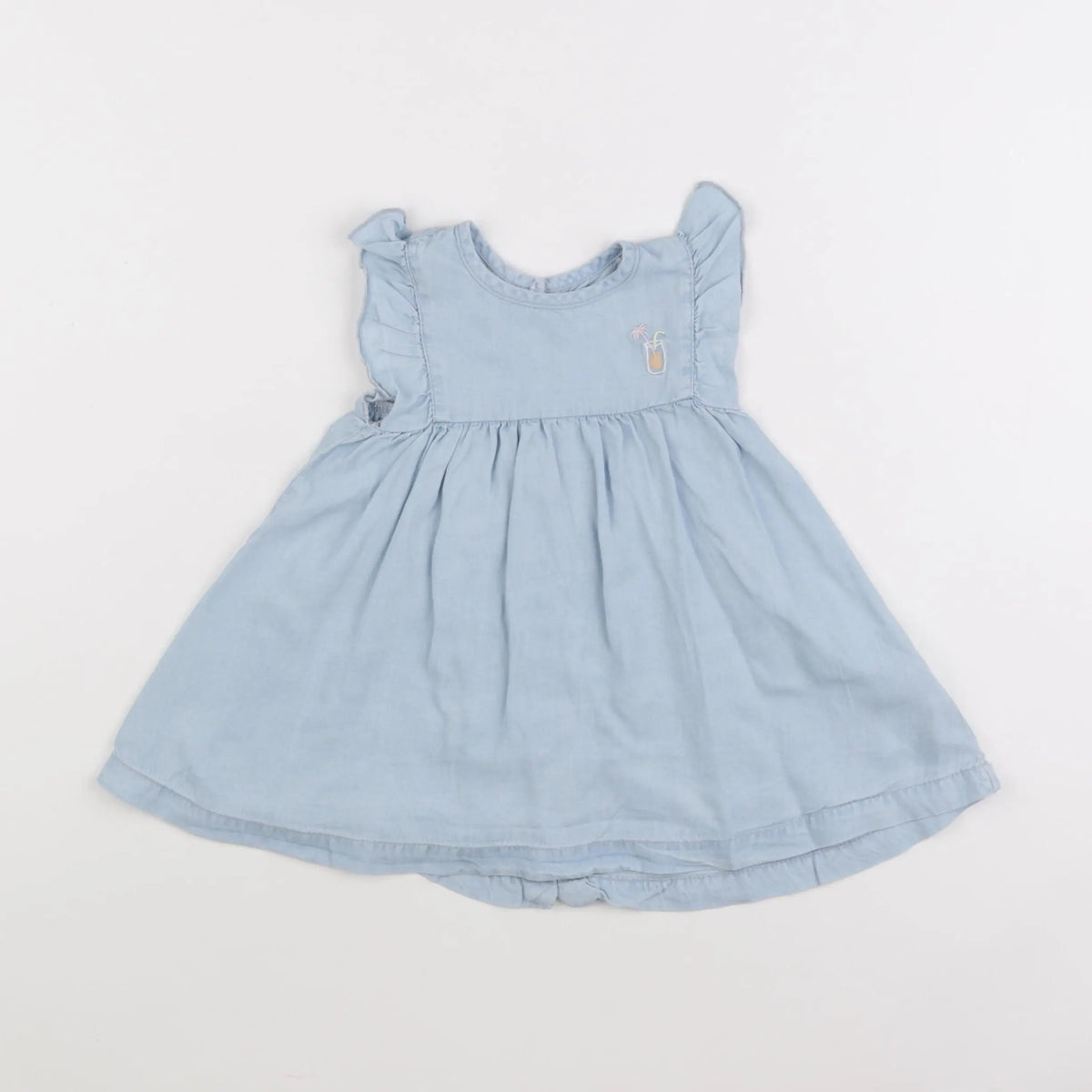 Vertbaudet - robe bleu - 9 mois