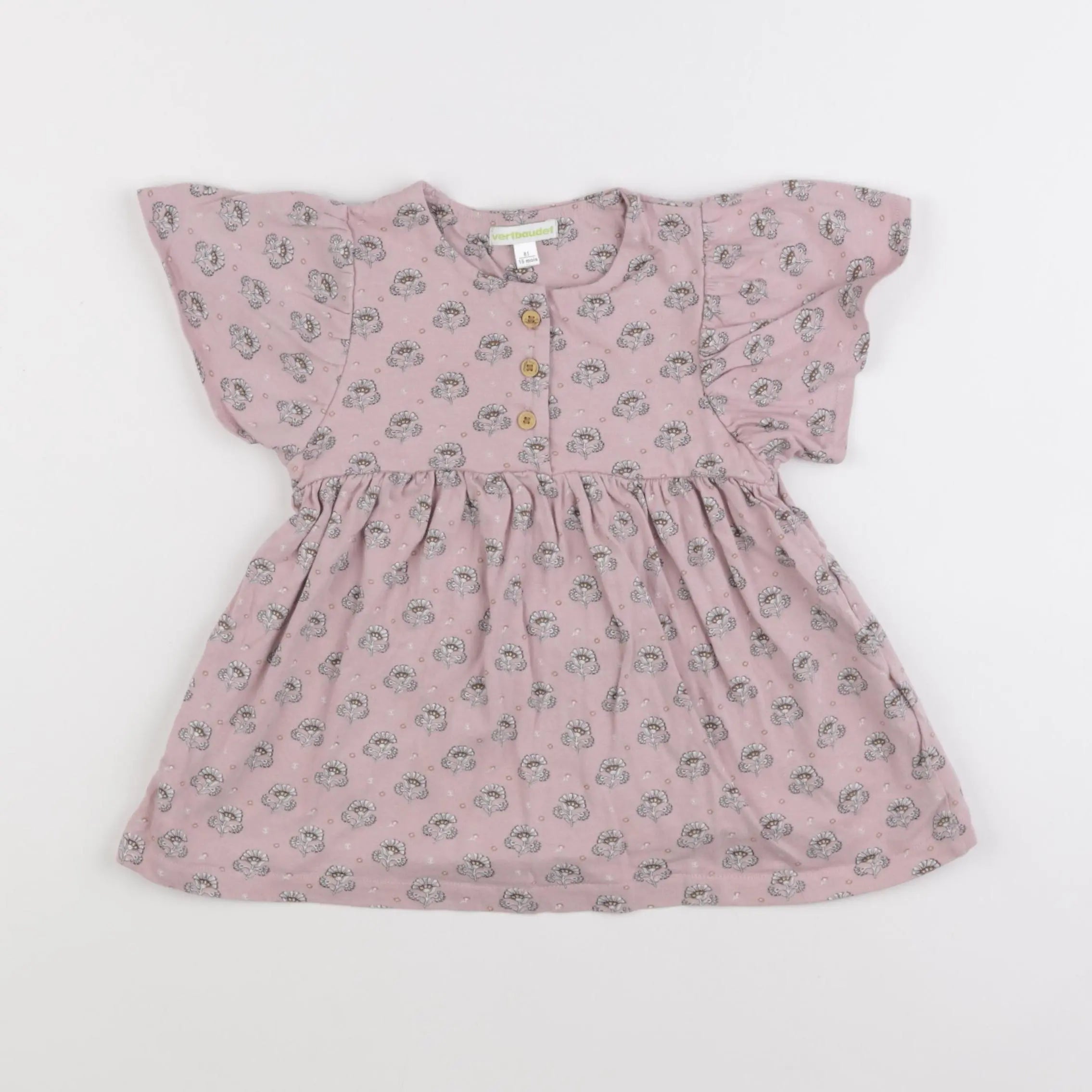 Vertbaudet - robe rose - 18 mois