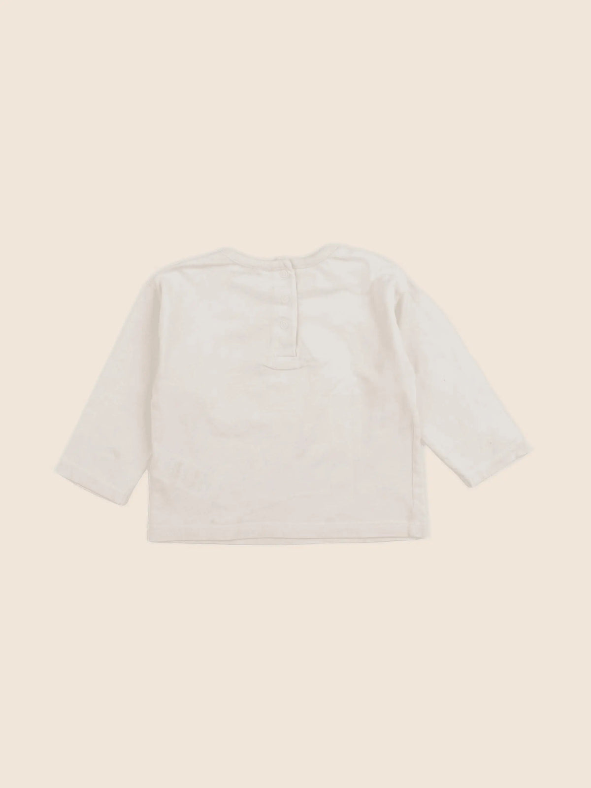 Vertbaudet - tee-shirt beige - 12 mois
