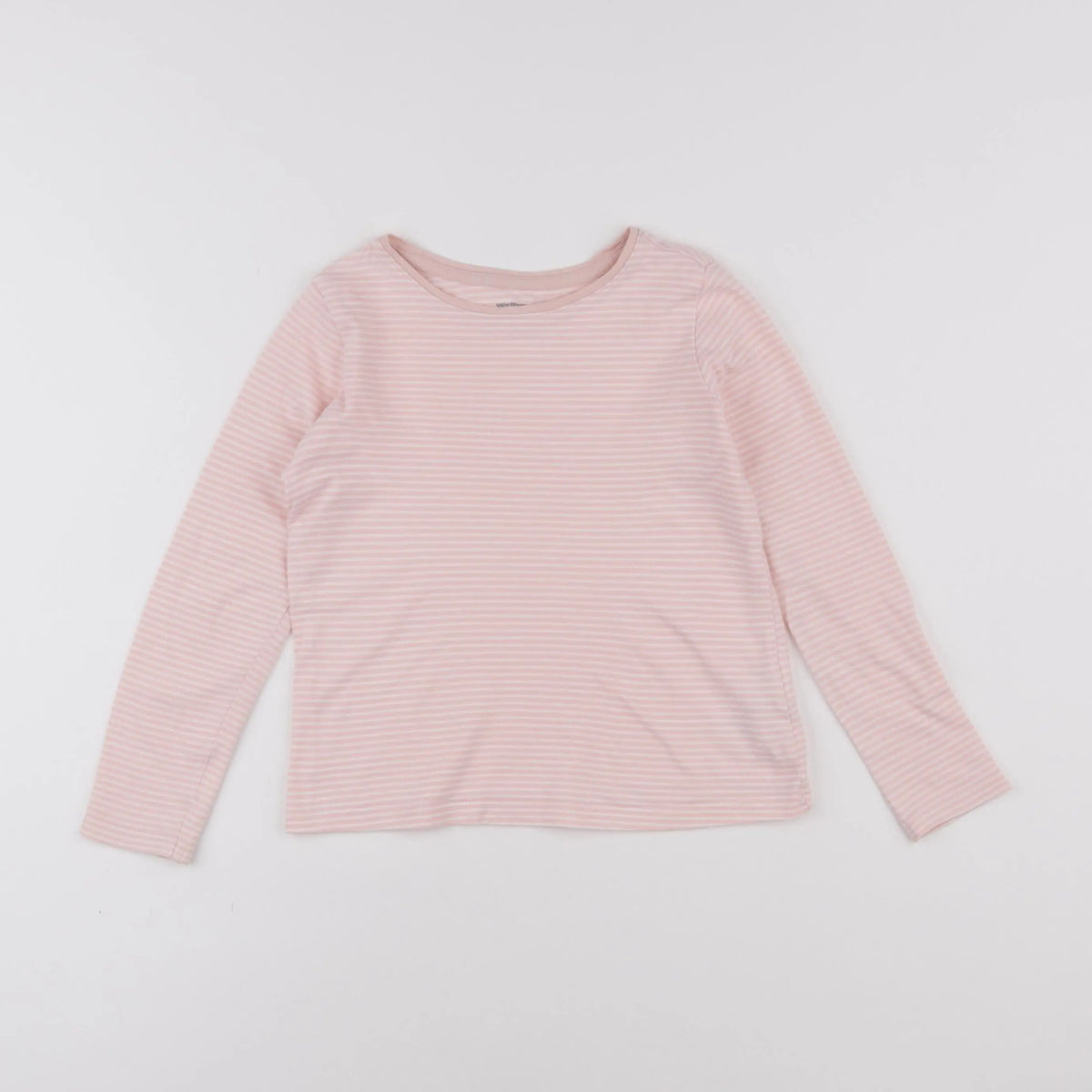 Vertbaudet - tee-shirt rose, blanc - 6 ans