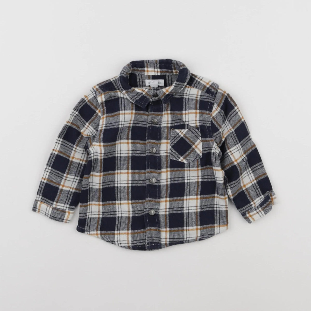 Vertbaudet - chemise bleu - 9 mois