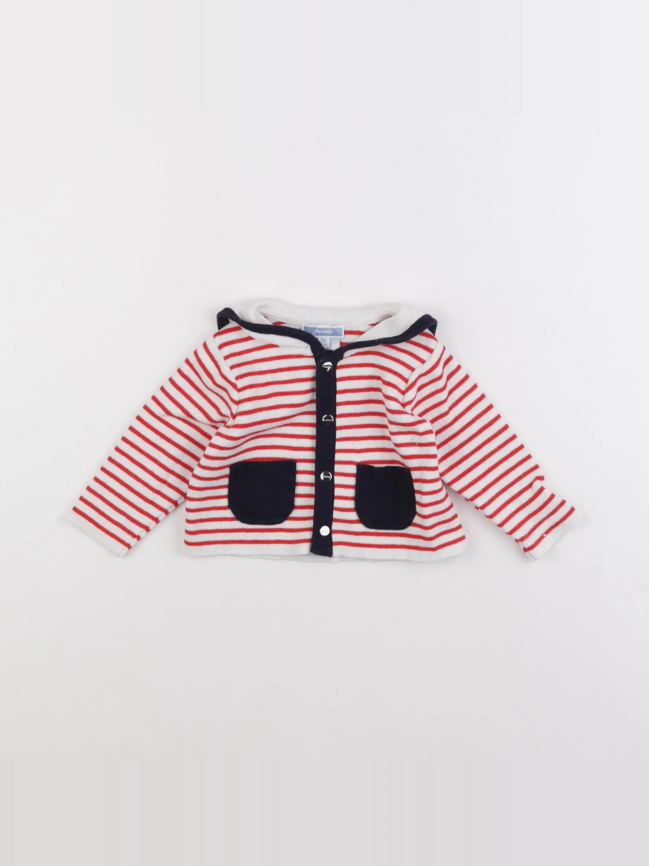 Jacadi - gilet blanc - 6 mois