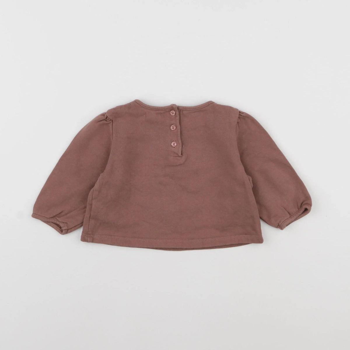 Vertbaudet - sweat marron - 6 mois