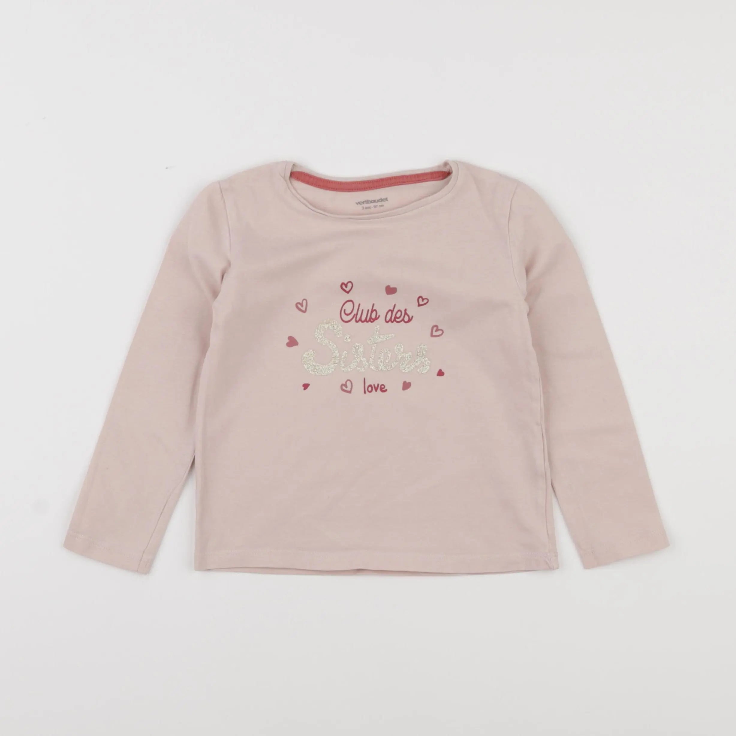 Vertbaudet - tee-shirt rose - 3 ans
