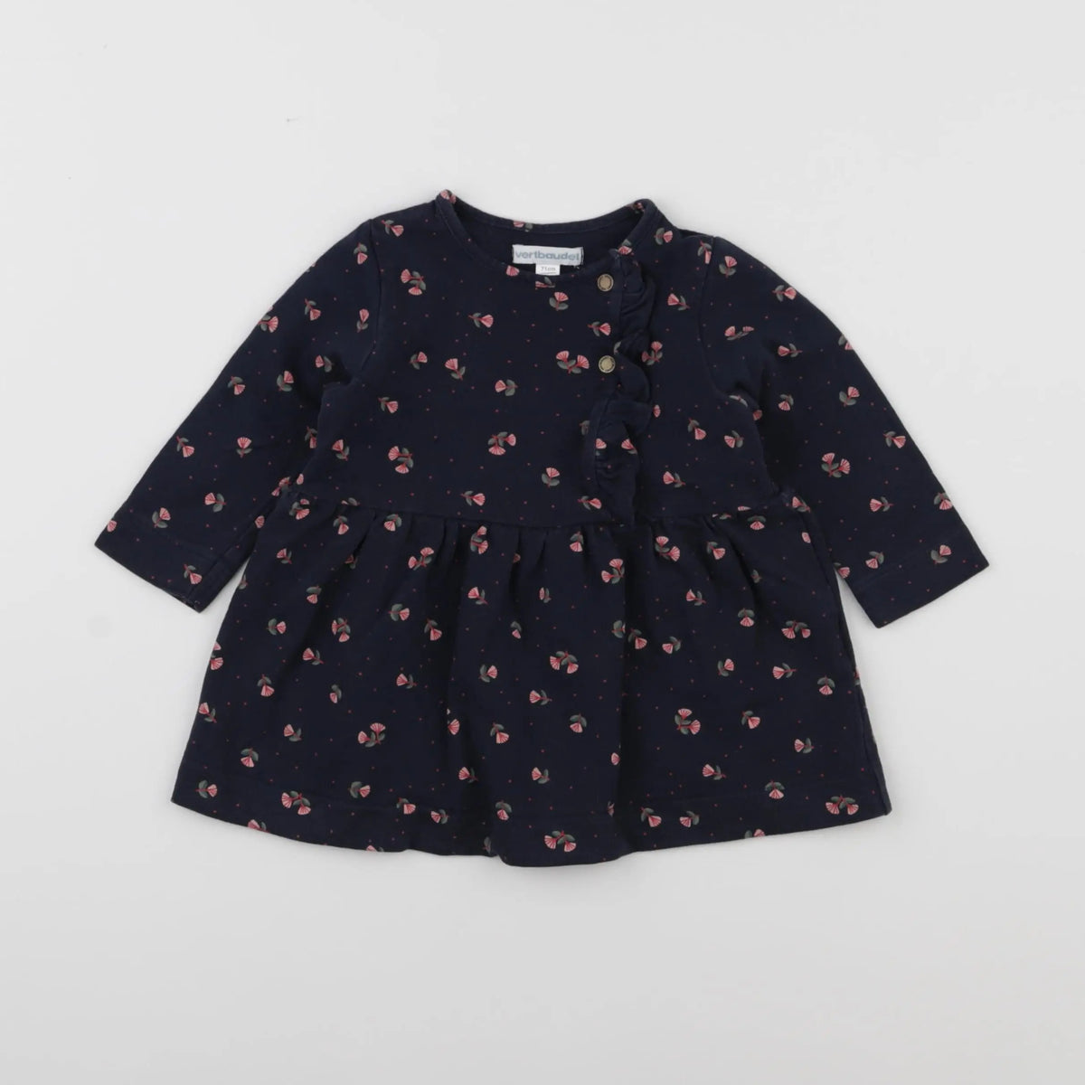 Vertbaudet - robe bleu - 9 mois