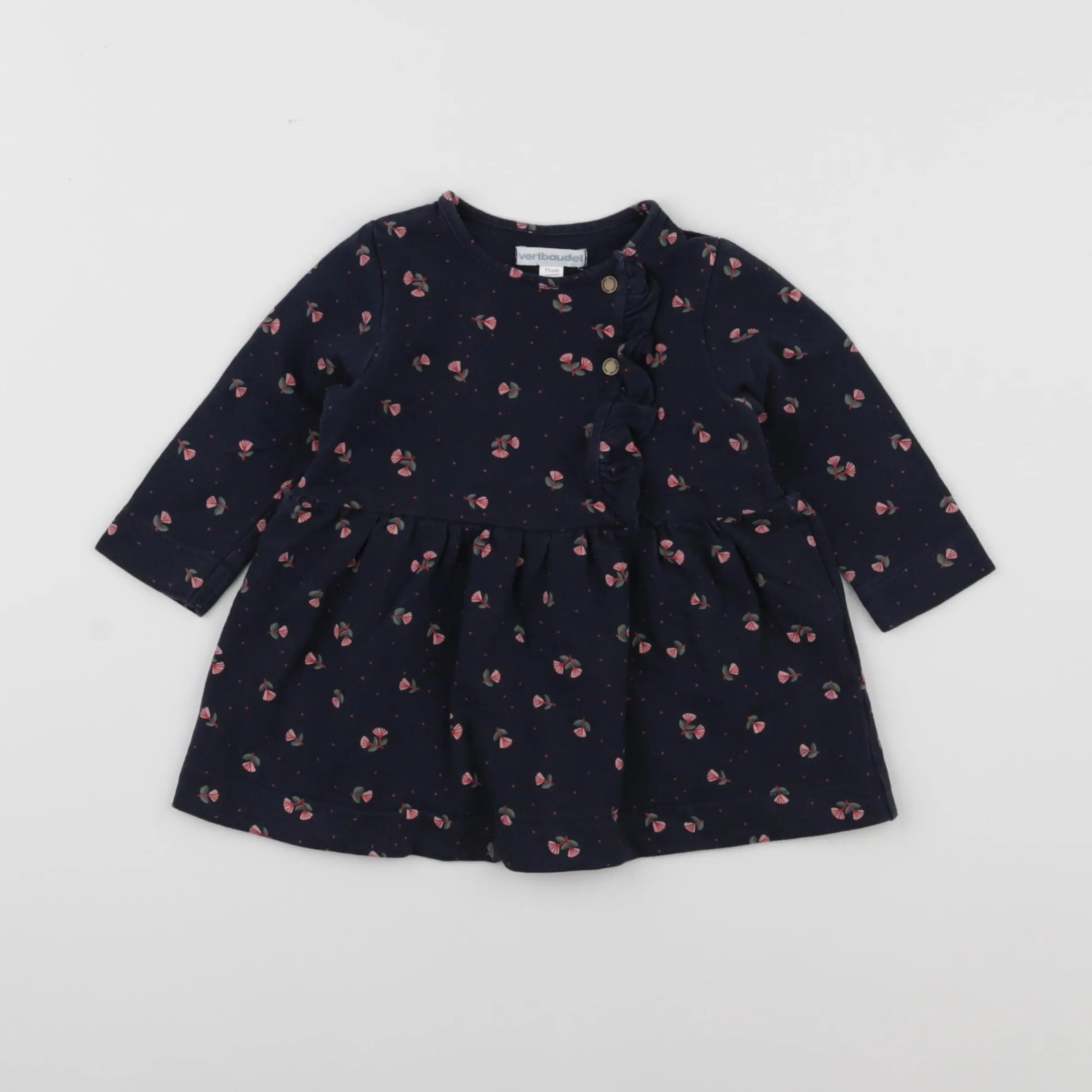 Vertbaudet - robe bleu - 9 mois